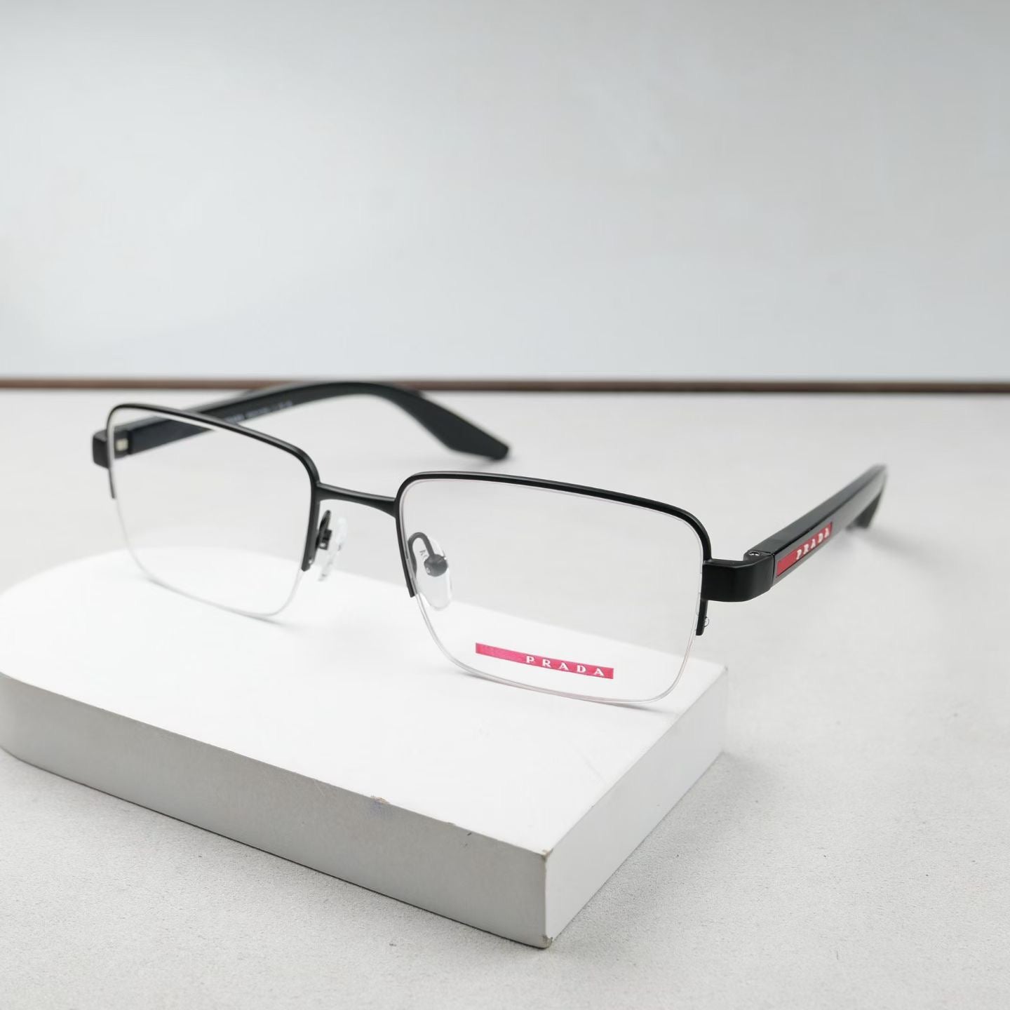 Inspired Prada VPS51S – Semi-Rimless Rectangular Optical Eyeglasses (1:1 Mirror Quality)