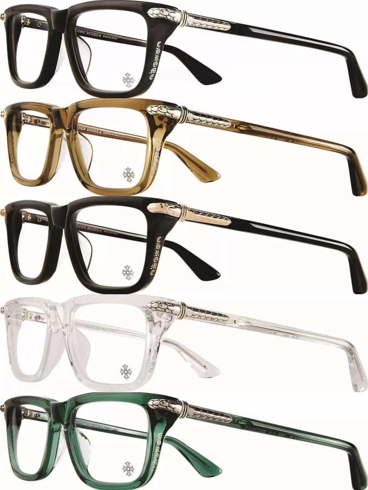 Inspired Chrome Hearts LITTLE DINGER – Square Acetate Eyeglasses (1:1 Mirror Quality)