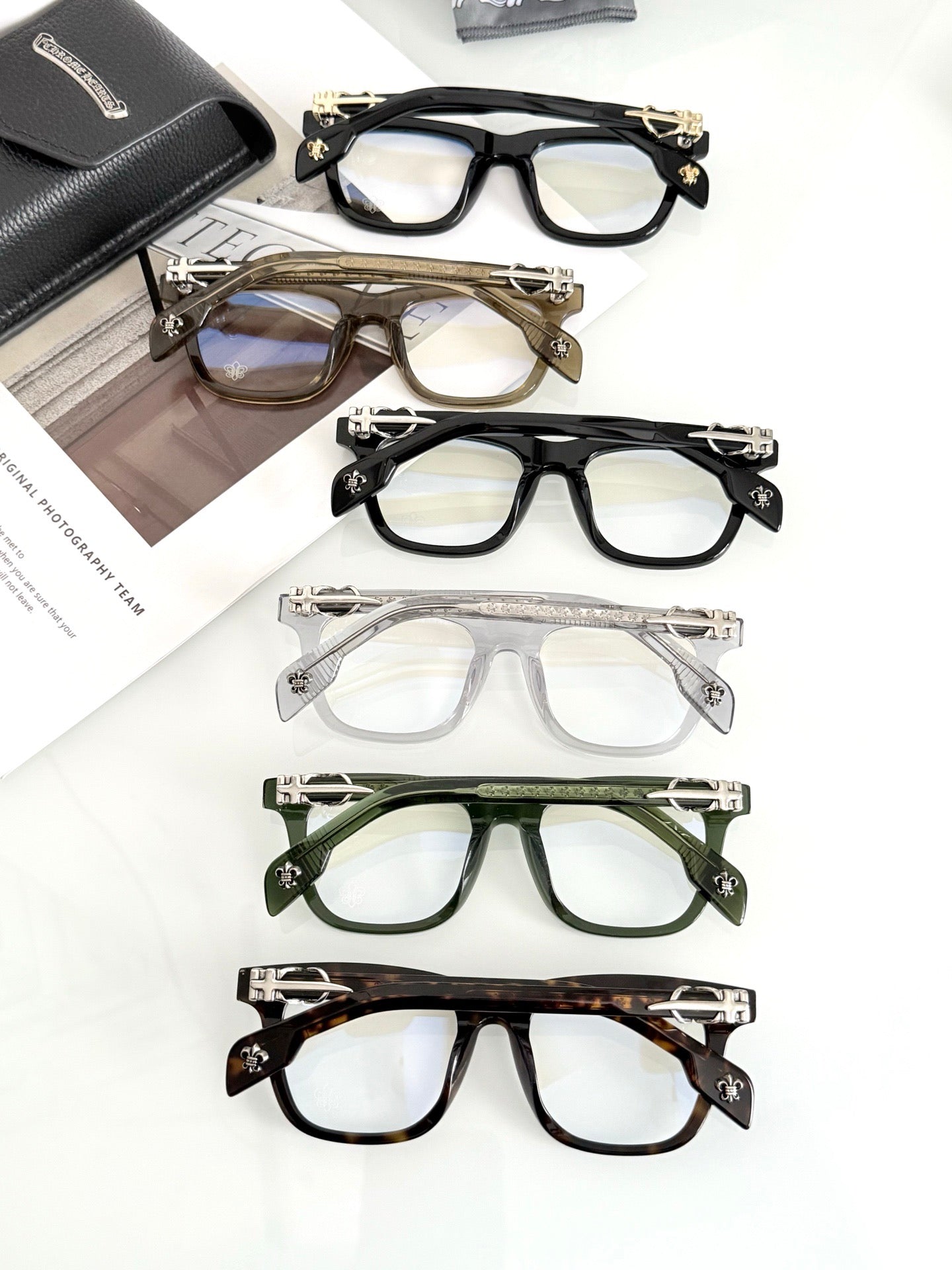 Inspired Chrome Hearts CH8251 – Handcrafted Acetate Square Optical Eyeglasses (1:1 Mirror Quality)