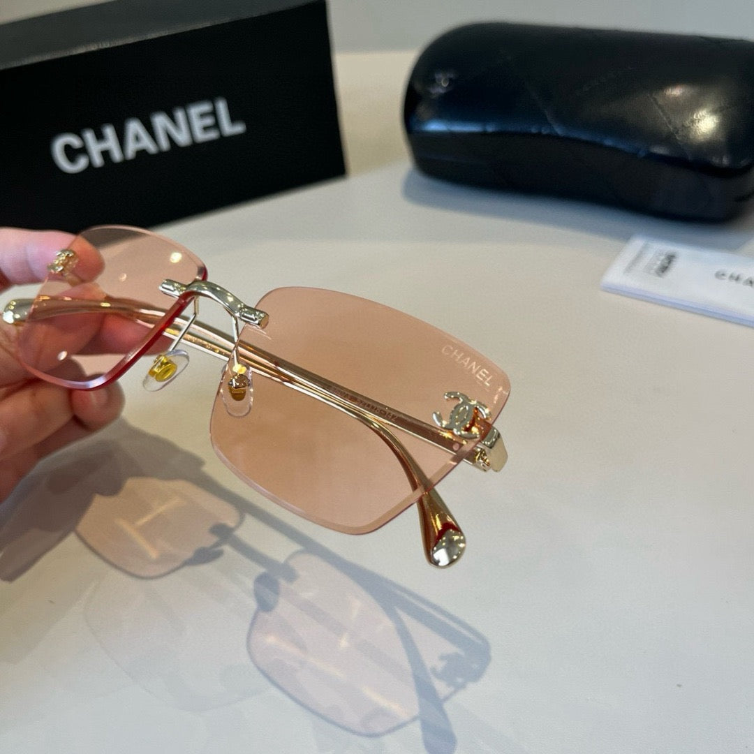 Inspired Chanel 6B073 – Rimless Square Sunglasses (1:1 Mirror Quality)