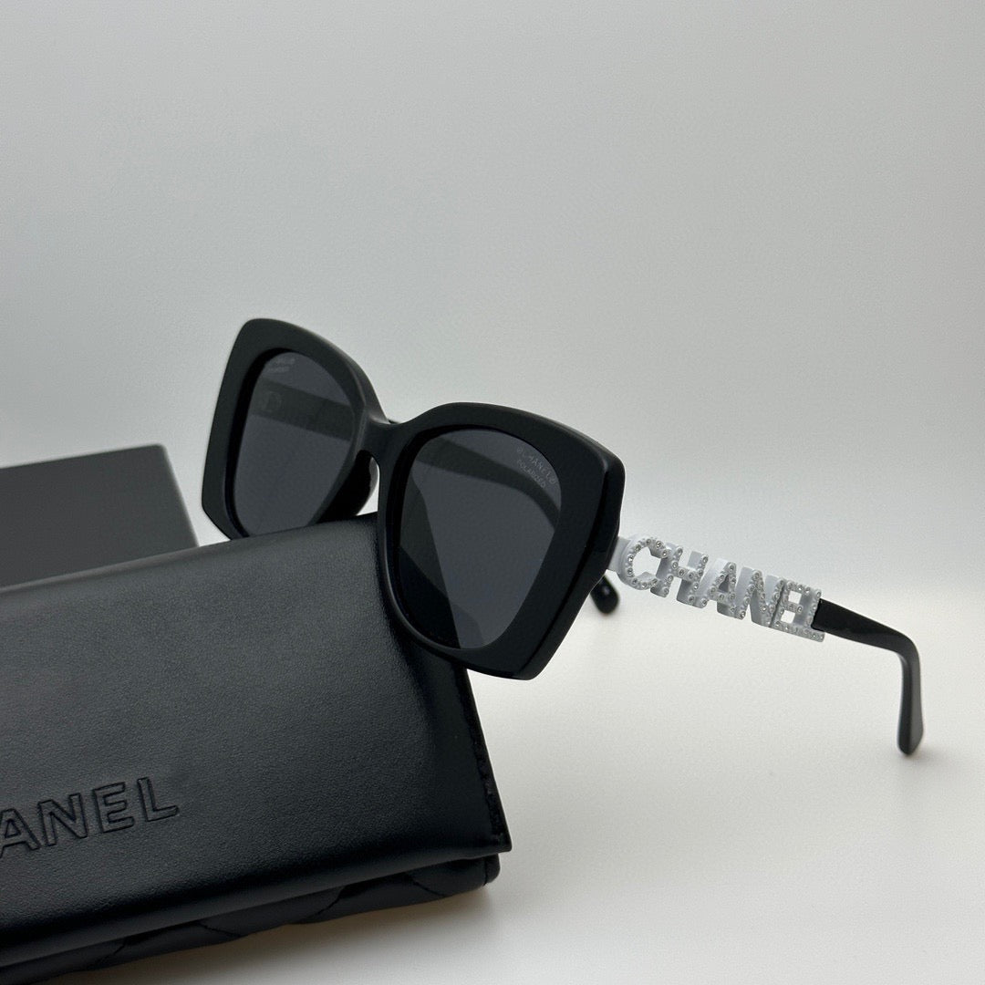 Chanel CH5422B Rectangular Crystal Logo Sunglasses (Inspired, 1:1 Mirror Quality)