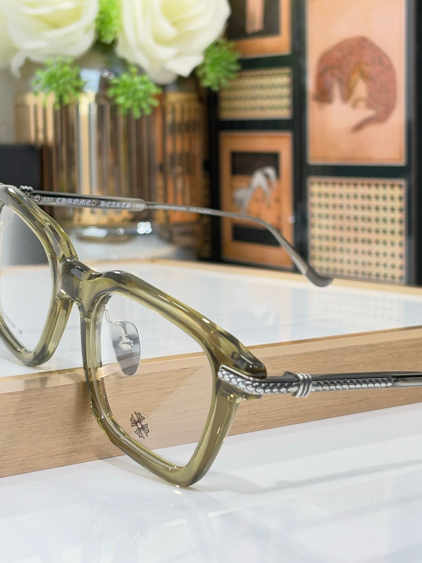 Chrome Hearts CUMPTION – Bold Acetate Optical Eyeglasses (1:1 Mirror Quality)