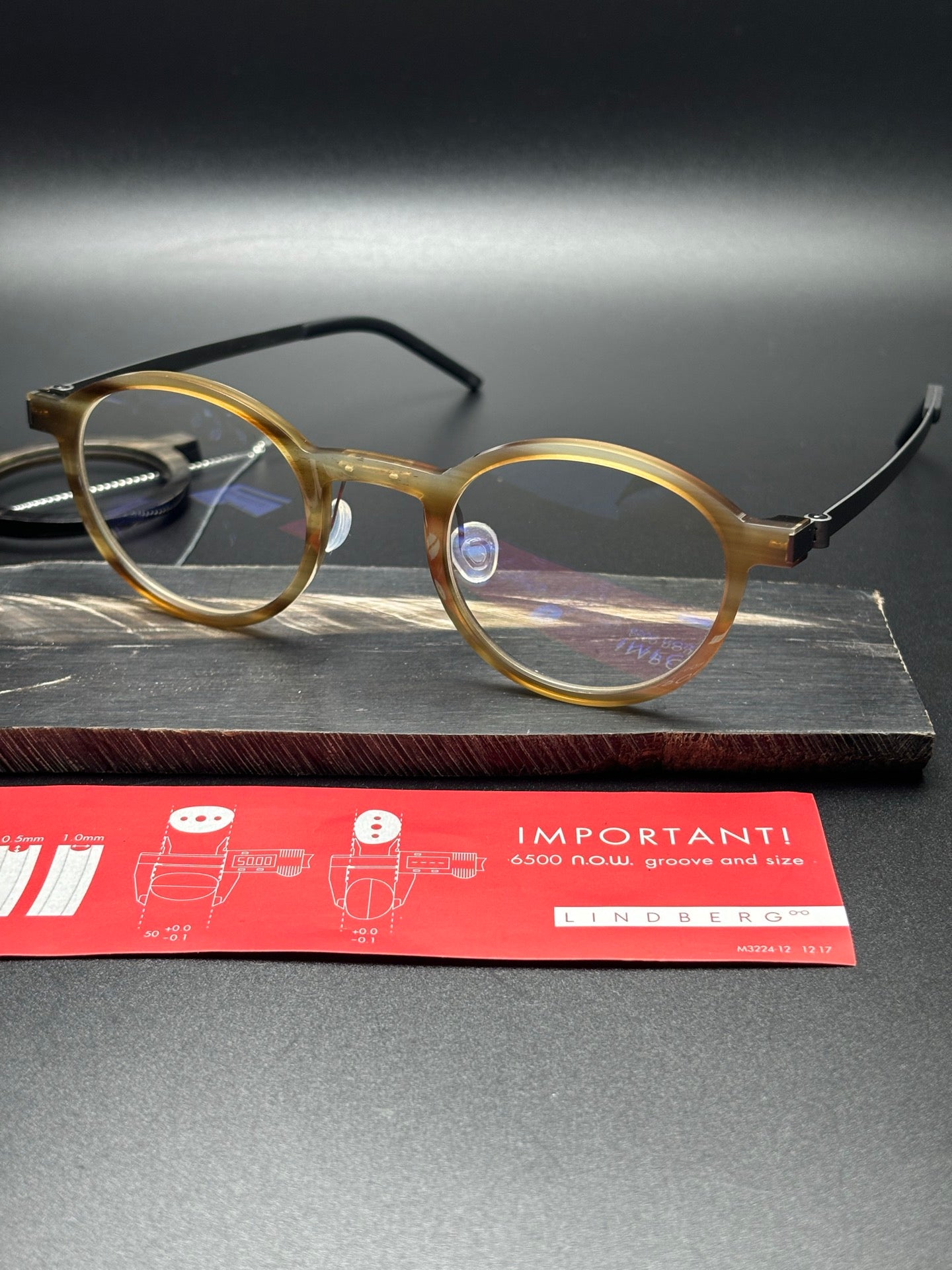 Inspired Lindberg 1823 Horn Unique – Buffalo Titanium Eyeglasses (1:1 Mirror Quality)