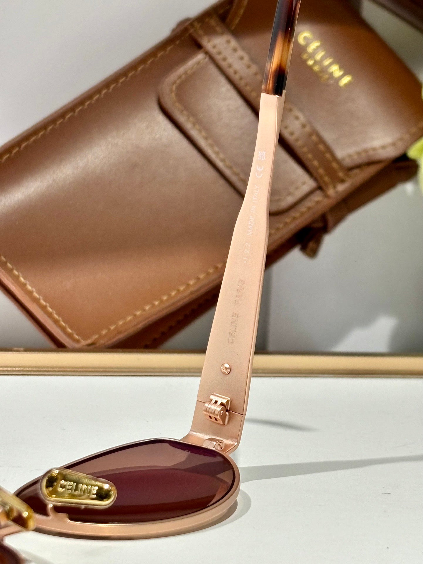 Inspired CELINE CL40235 – Rose Gold Metal Sunglasses (1:1 Mirror Quality)