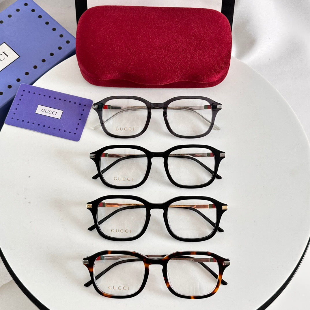 Gucci Inspired GG1891O Optical Glasses – Rectangular Acetate–Metal Frame