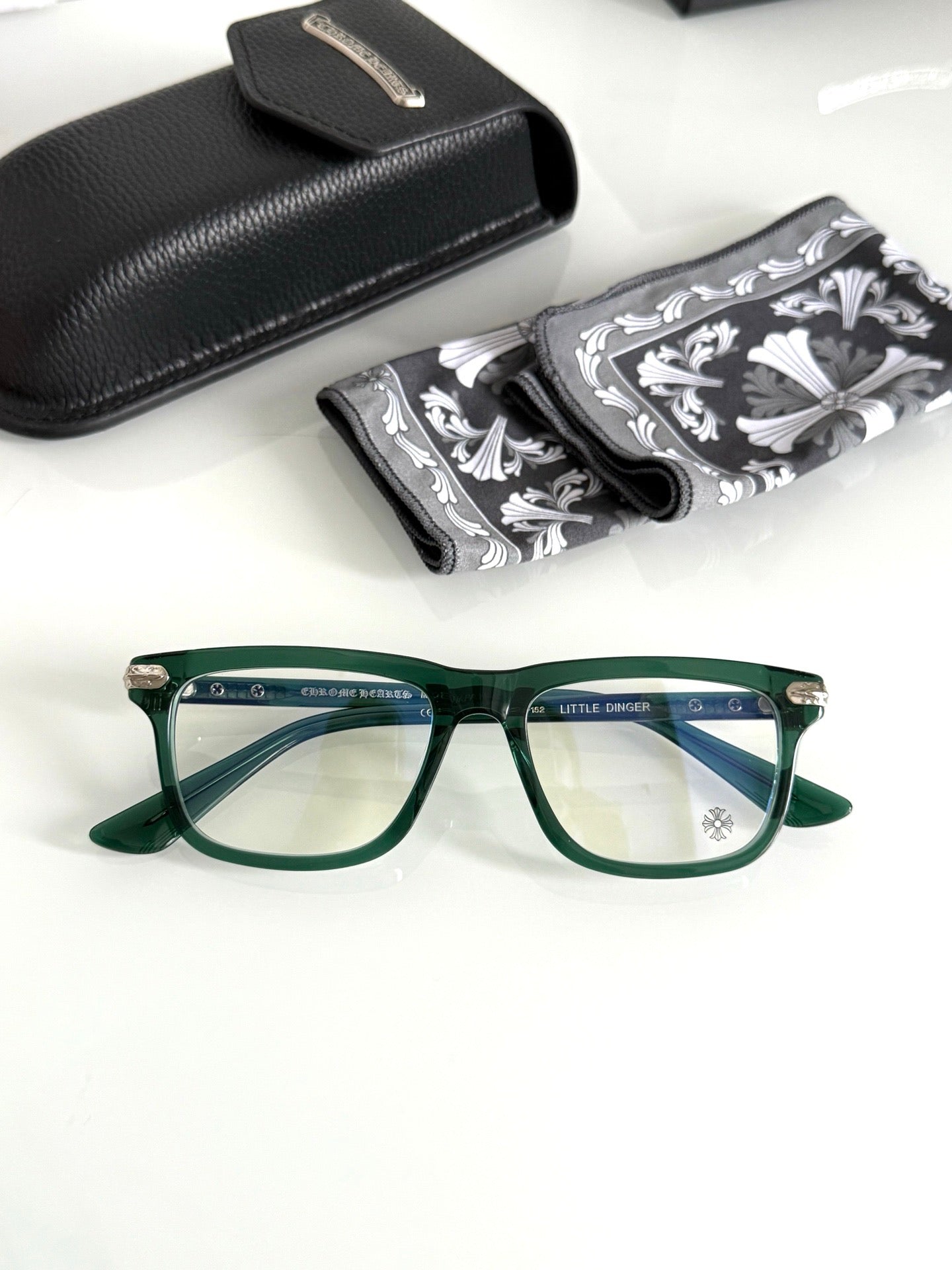 Inspired Chrome Hearts LITTLE DINGER – Square Acetate Eyeglasses (1:1 Mirror Quality)