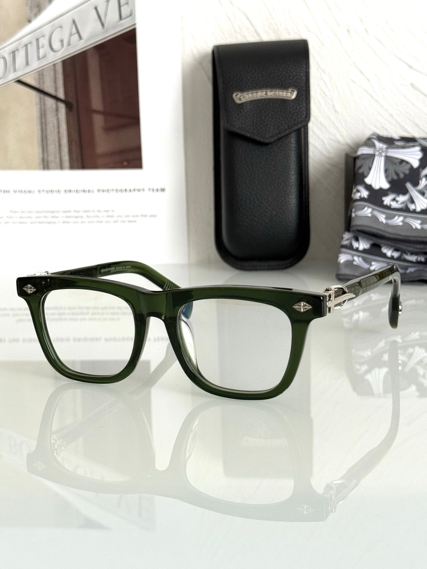 Inspired Chrome Hearts CH8251 – Handcrafted Acetate Square Optical Eyeglasses (1:1 Mirror Quality)