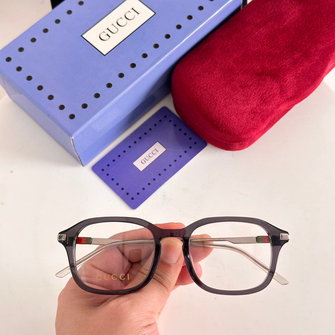 Gucci Inspired GG1891O Optical Glasses – Rectangular Acetate–Metal Frame