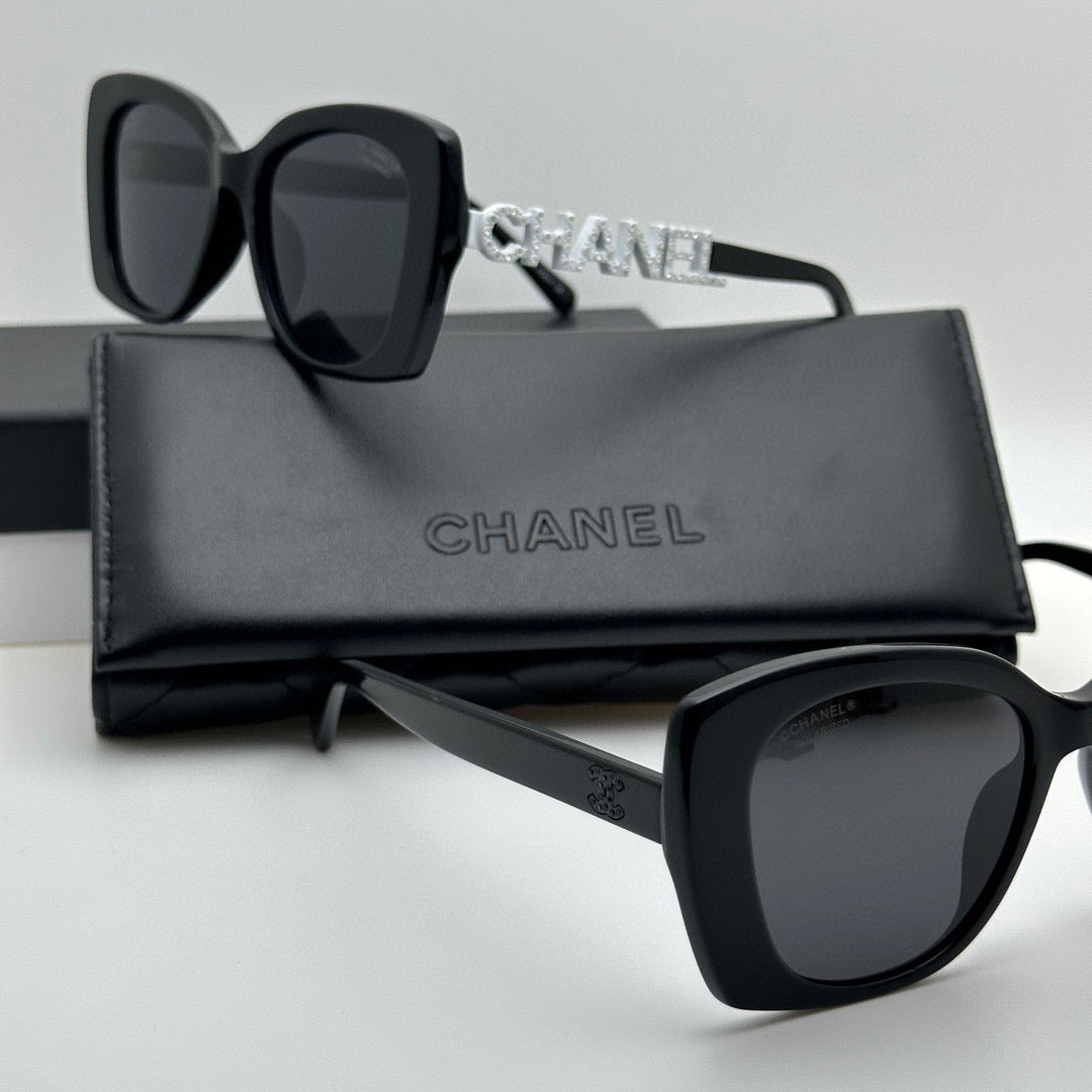 Chanel CH5422B Rectangular Crystal Logo Sunglasses (Inspired, 1:1 Mirror Quality)