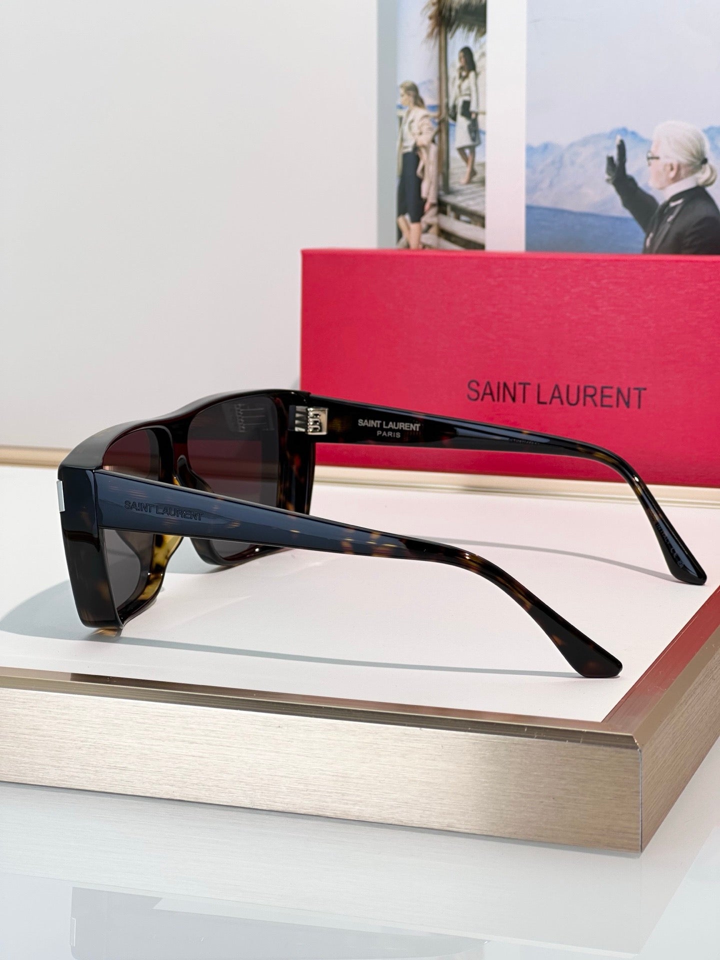 Inspired Saint Laurent SL756 – Oversized Square Frame Glasses (1:1 Mirror Quality)- Black