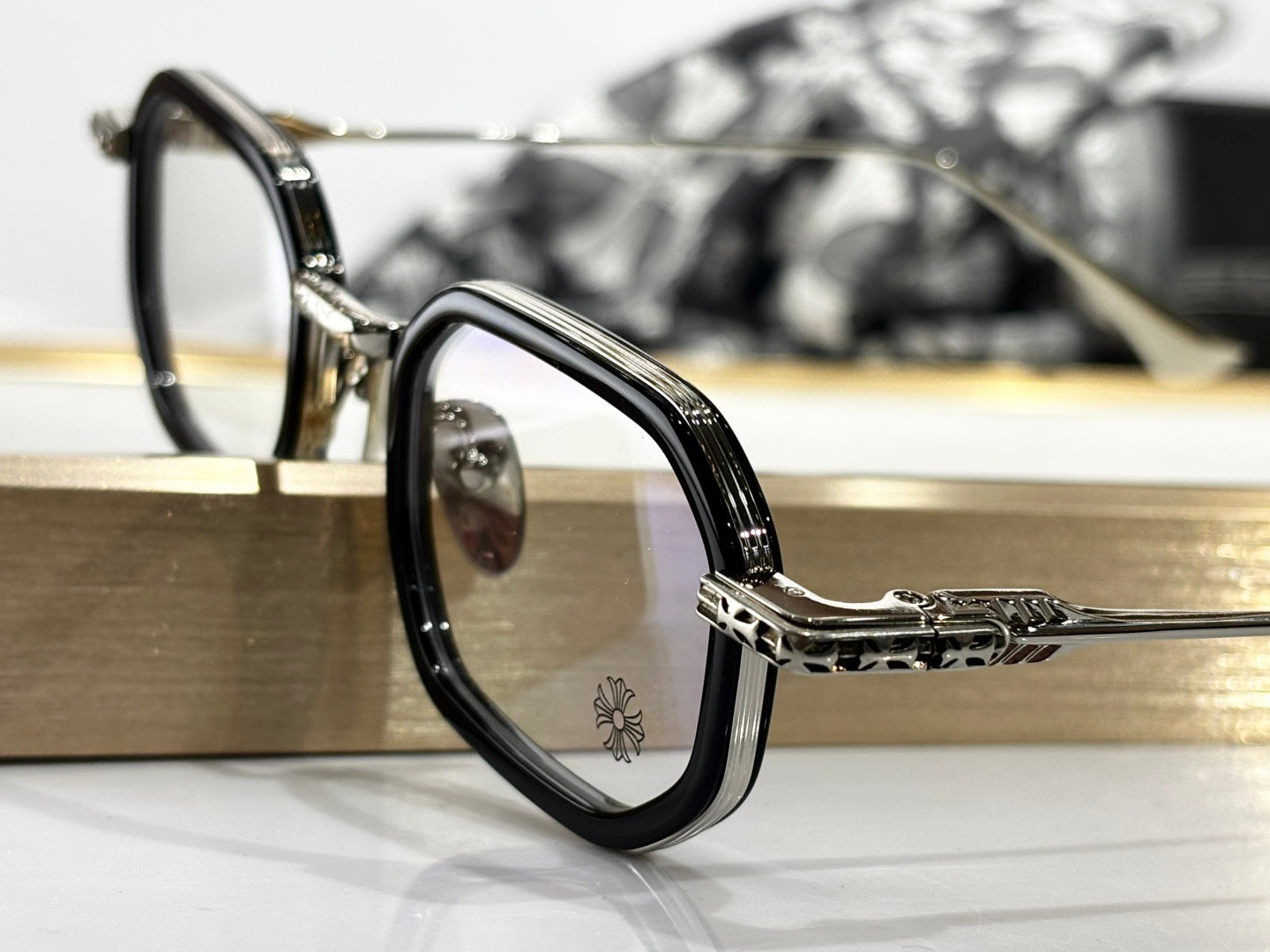 Inspired Chrome Hearts STYLIDA – Octagonal Metal Sunglasses with Zeiss Lenses (1:1 Mirror Quality)