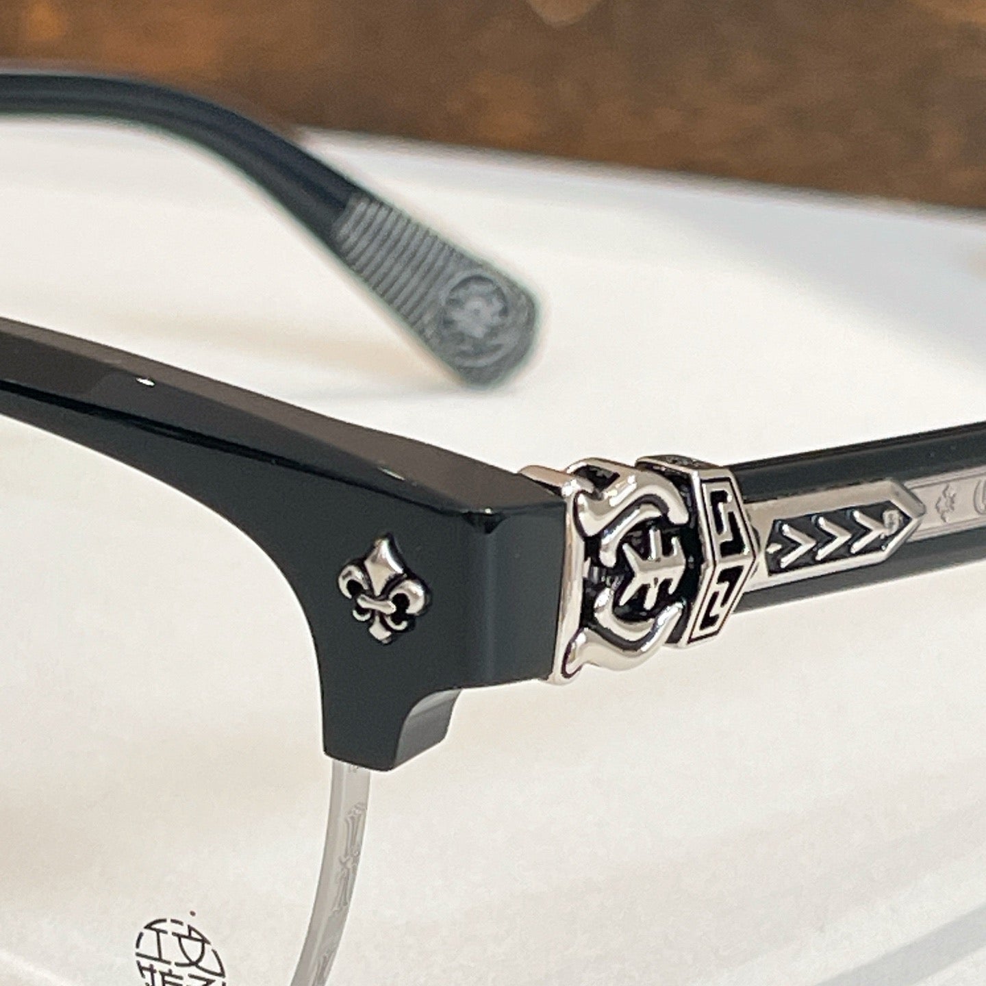 Inspired Chrome Hearts CH6103 Eyeglasses – Oversized Square Half-Rim (1:1 Mirror Quality)