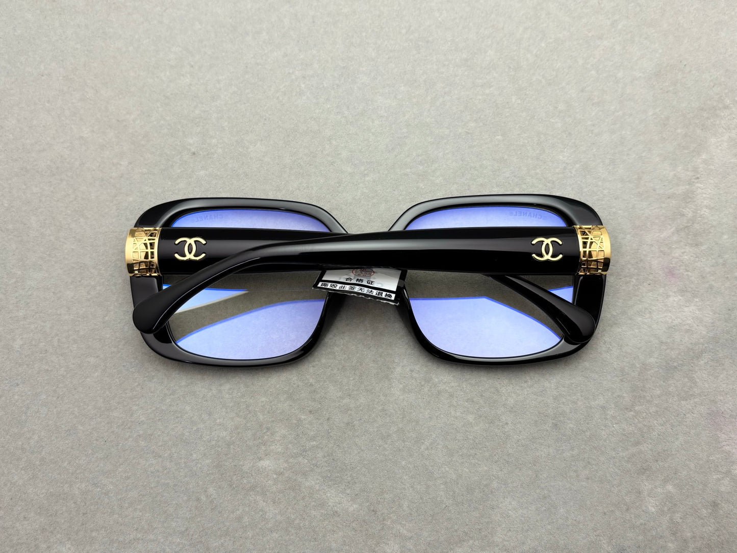 Inspired Chanel CH3479-S-A – Oversized Square Eyeglasses with Gold Detailing (1:1 Mirror Quality)