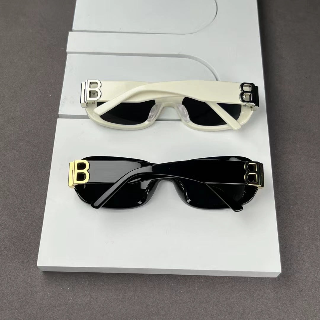 Inspired Balenciaga BB0310SK – Bold Rectangle Sunglasses with Double B Logo (1:1 Mirror Quality)