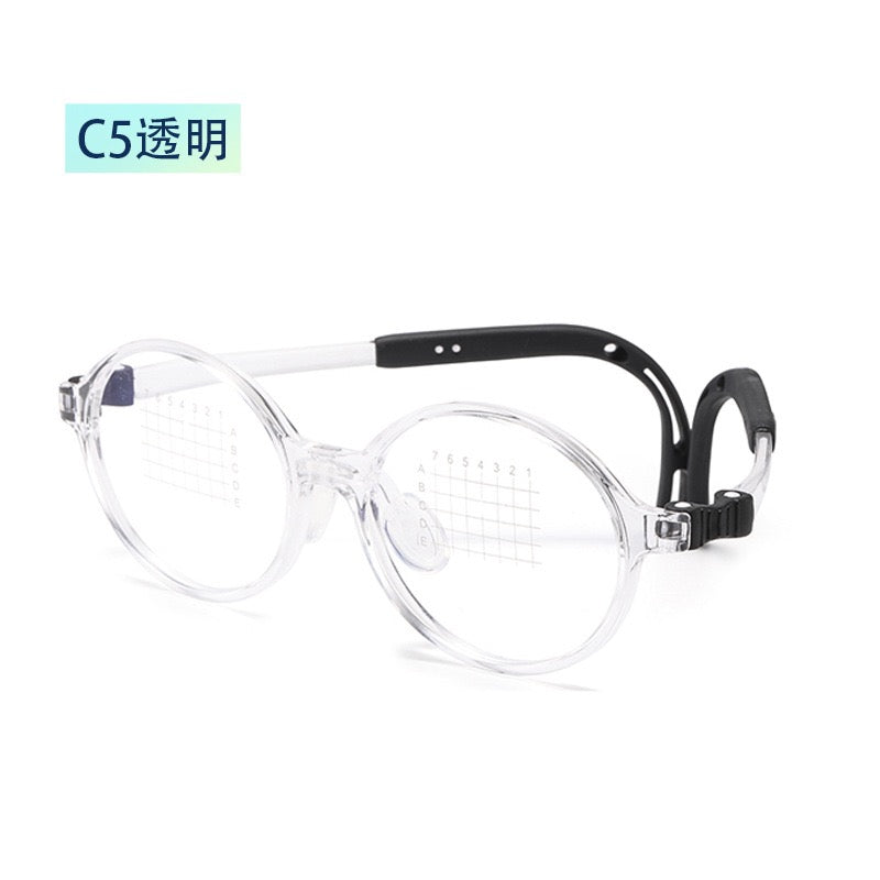 Kids Flexible Silicone Round Glasses – Lightweight Myopia Frame (Model T108)