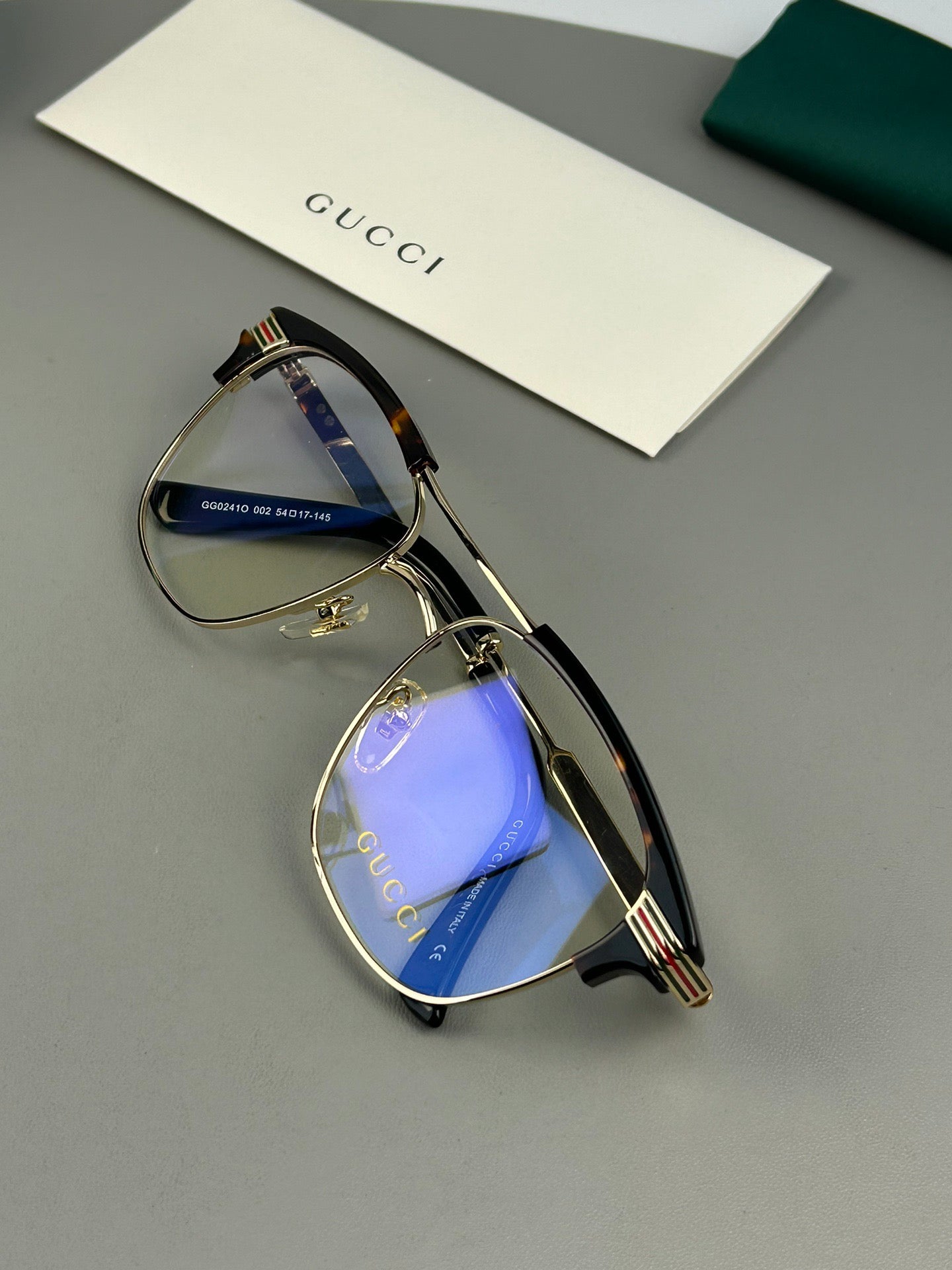 Inspired Gucci GG0241O Optical Eyeglasses – Classic Square Frame (1:1 mirror quality)
