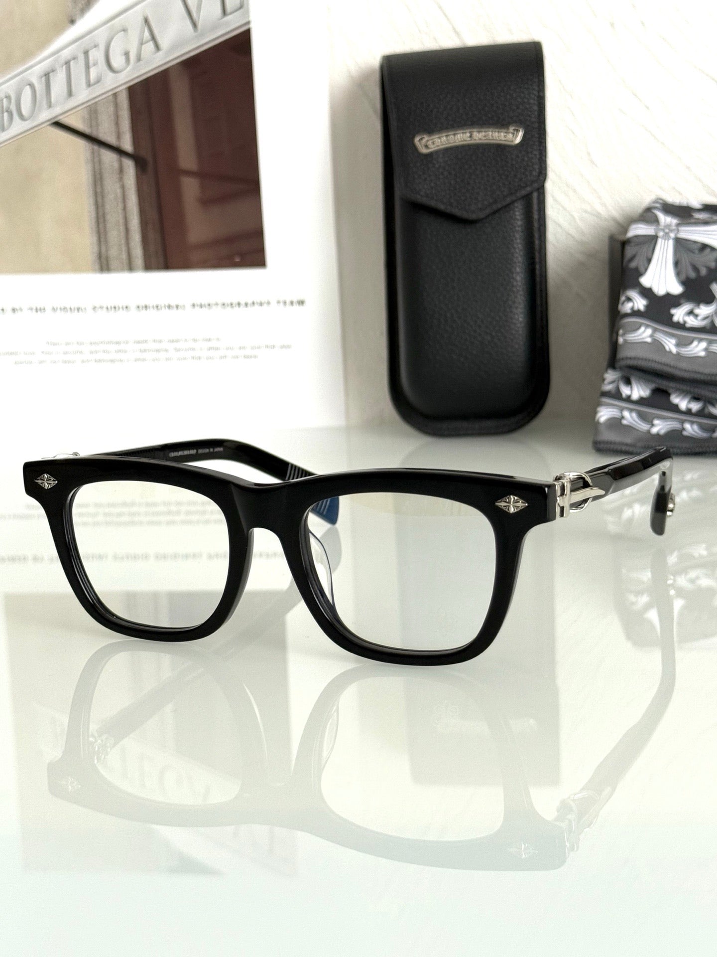 Inspired Chrome Hearts CH8251 – Handcrafted Acetate Square Optical Eyeglasses (1:1 Mirror Quality)