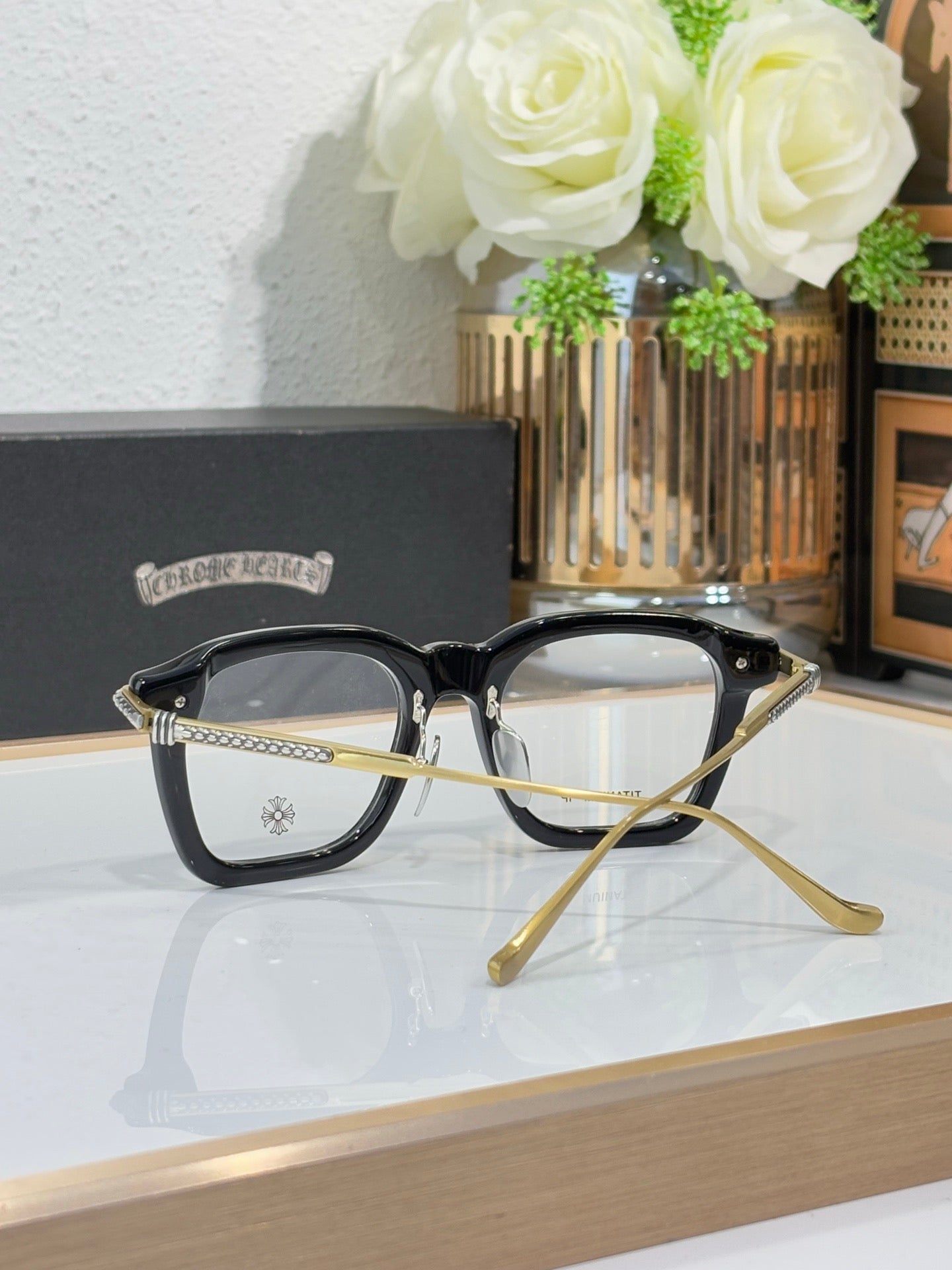 Chrome Hearts CUMPTION – Bold Acetate Optical Eyeglasses (1:1 Mirror Quality)