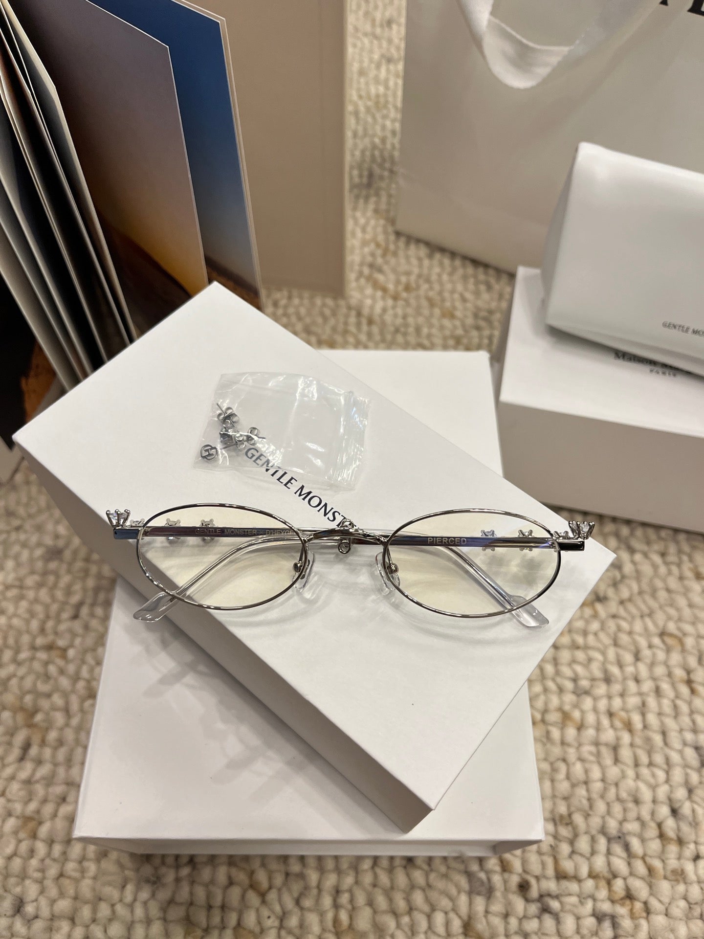 Inspired Gentle Monster × D’heygere Pierced 02 – Oval Metal Sunglasses (1:1 Mirror Quality)