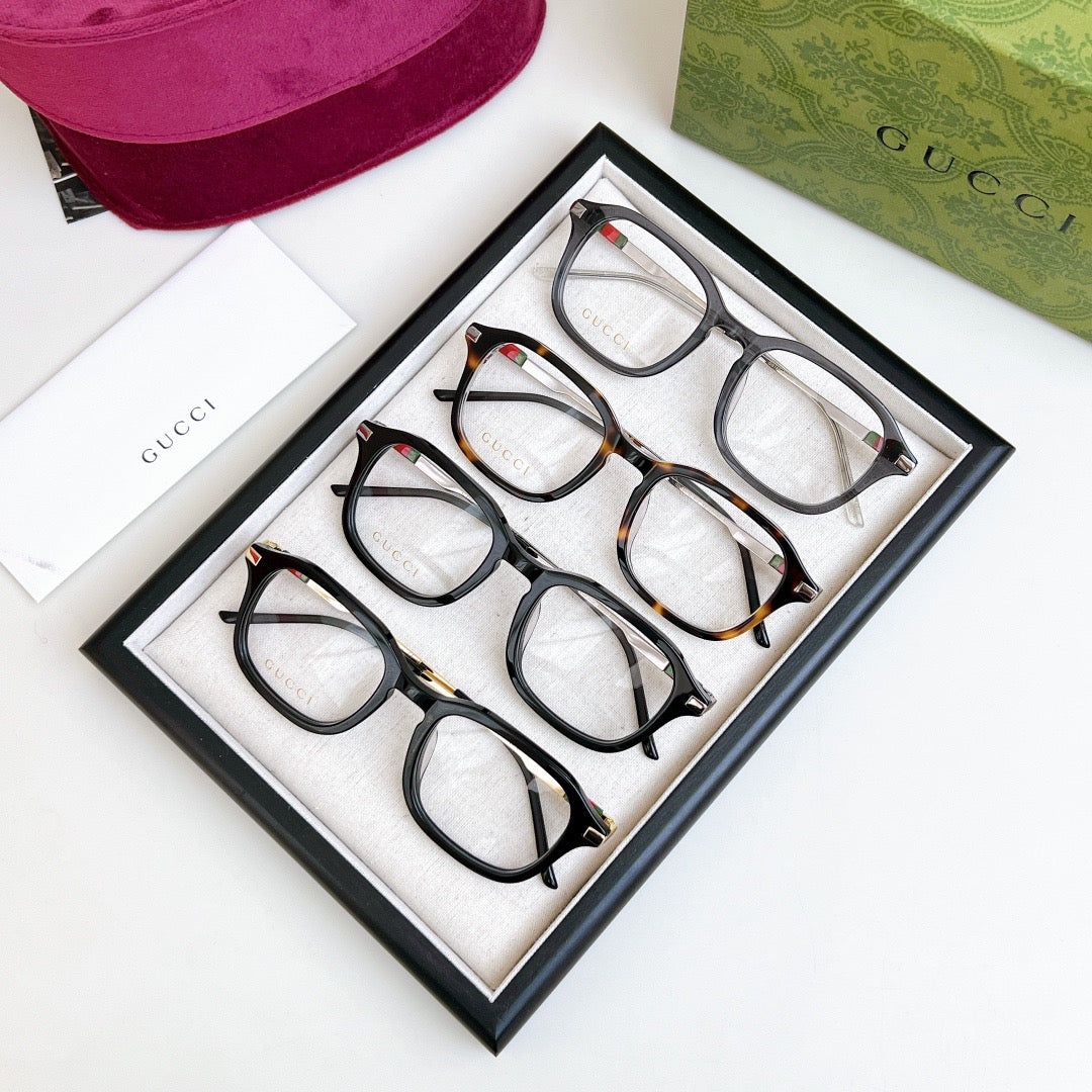 Gucci Inspired GG1891O Optical Glasses – Rectangular Acetate–Metal Frame