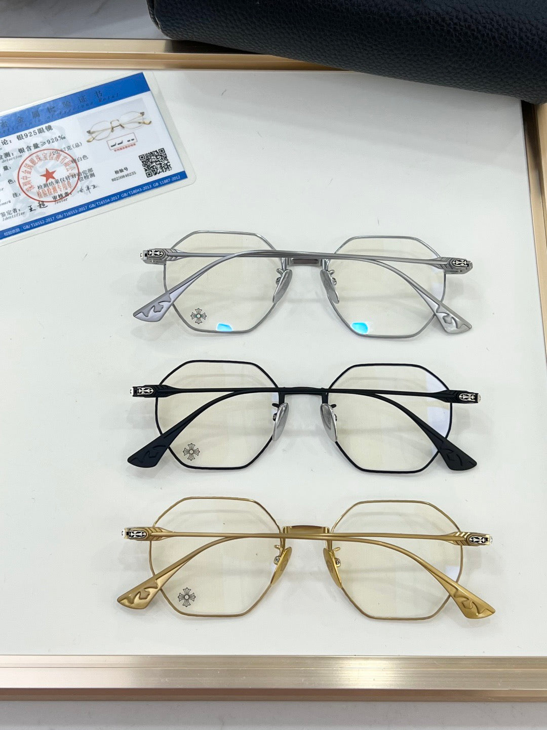Inspired Chrome Hearts IRON MAN – Octagonal Pure Silver Optical Glasses (1:1 Mirror Quality)