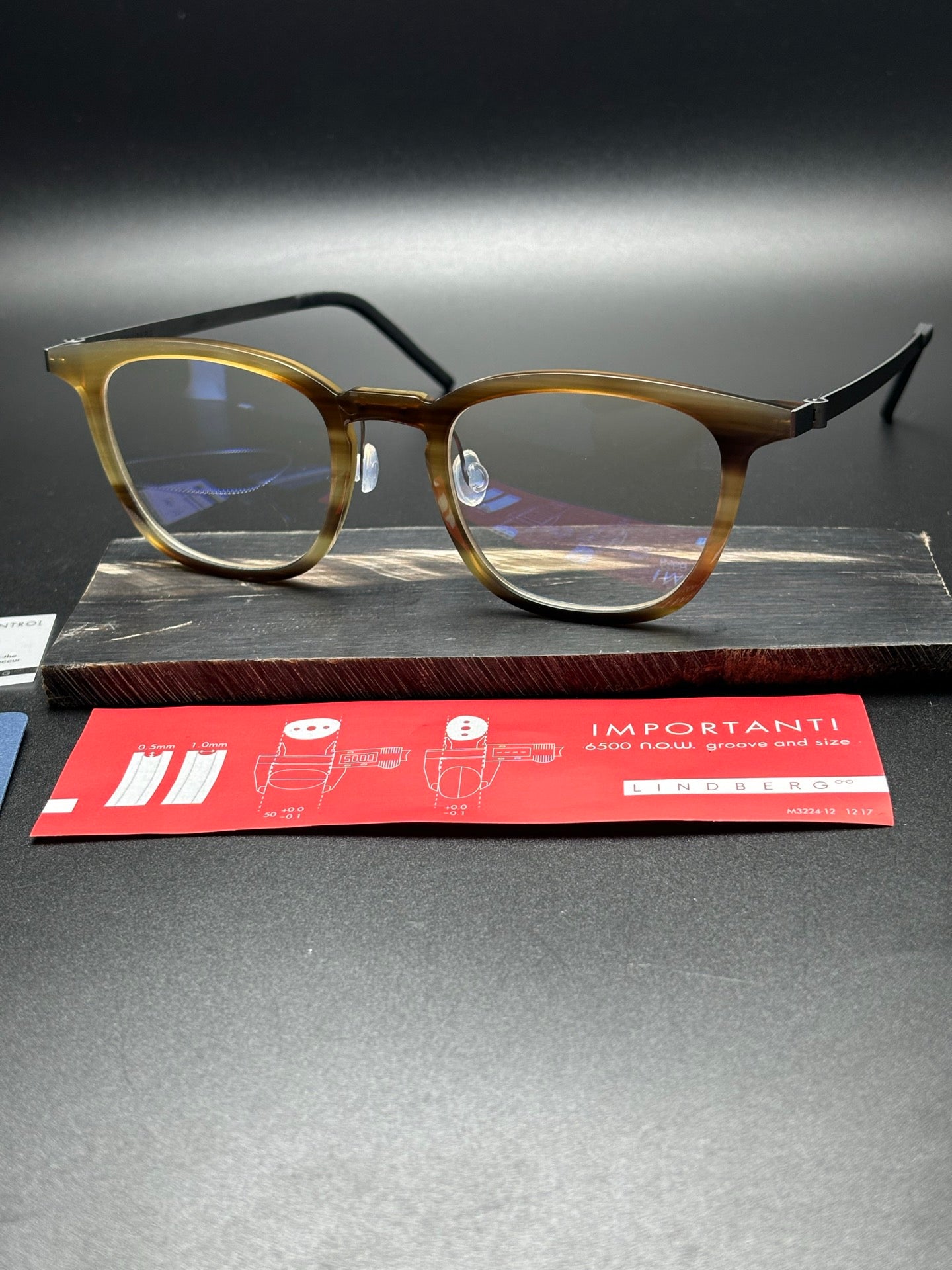 Inspired Lindberg 1856 Horn Limited – Square Buffalo Horn Eyeglasses (1:1 Mirror Quality)
