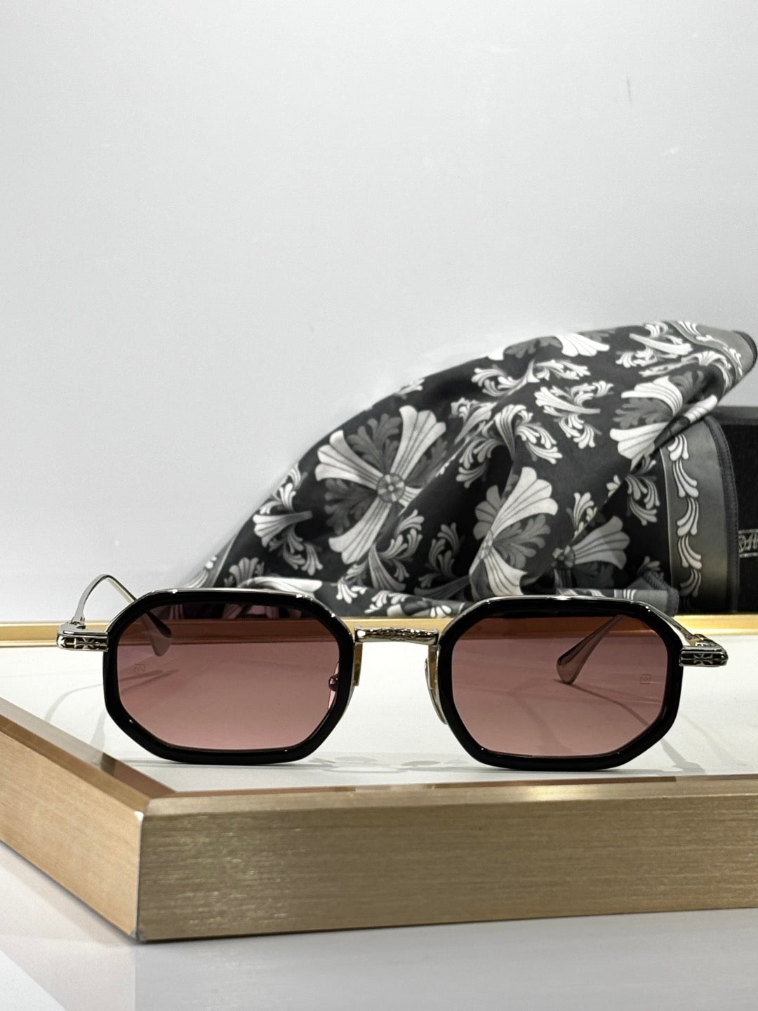Inspired Chrome Hearts STYLIDA – Octagonal Metal Sunglasses with Zeiss Lenses (1:1 Mirror Quality)