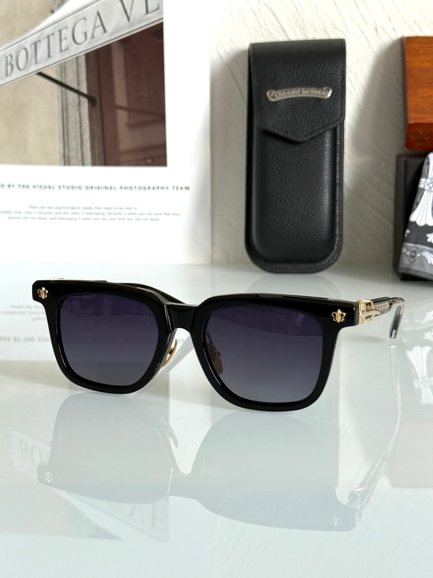 Inspired Chrome Hearts CH8127 – Thick Acetate Square Sunglasses (1:1 Mirror Quality)
