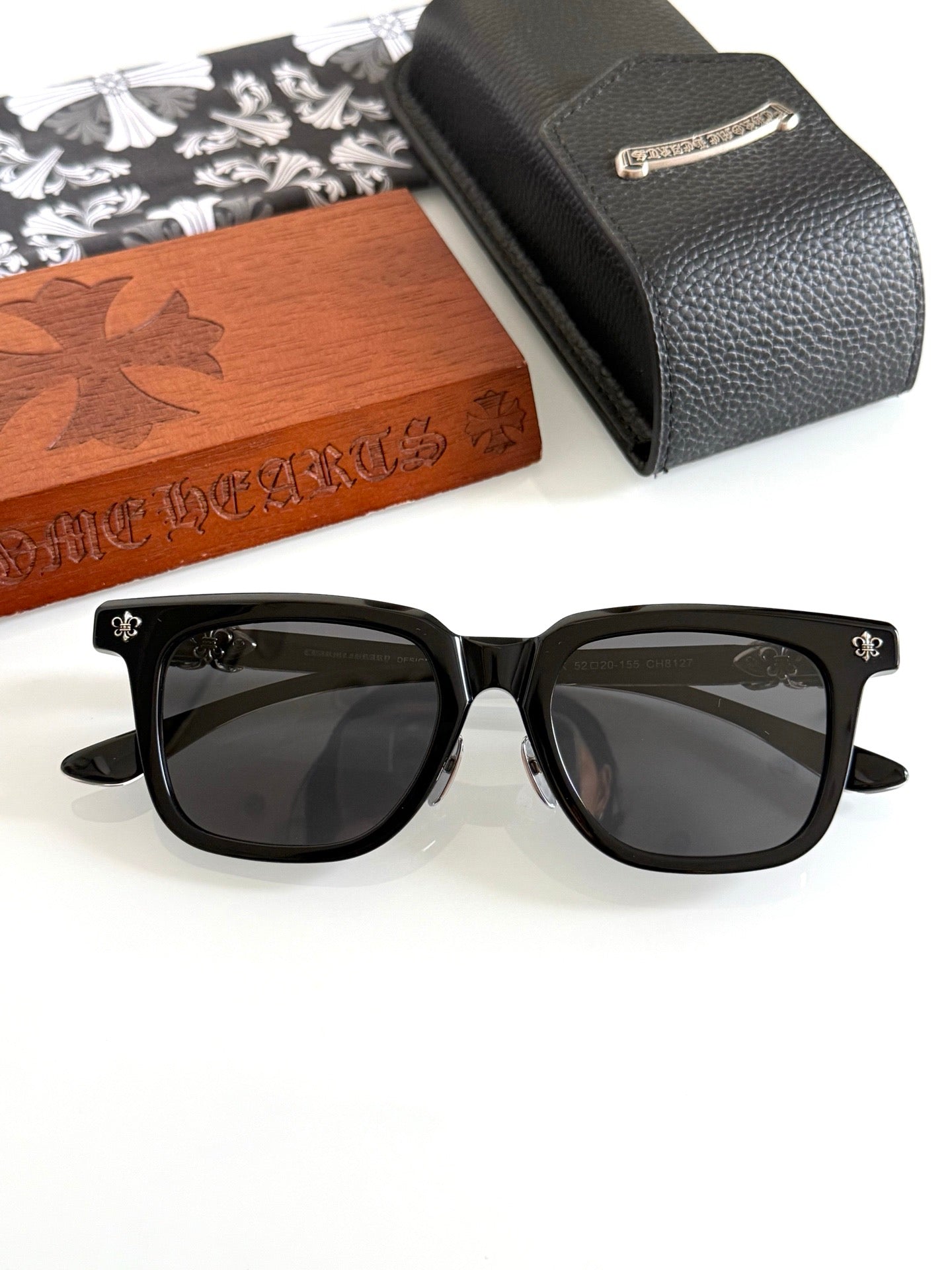 Inspired Chrome Hearts CH8127 – Thick Acetate Square Sunglasses (1:1 Mirror Quality)