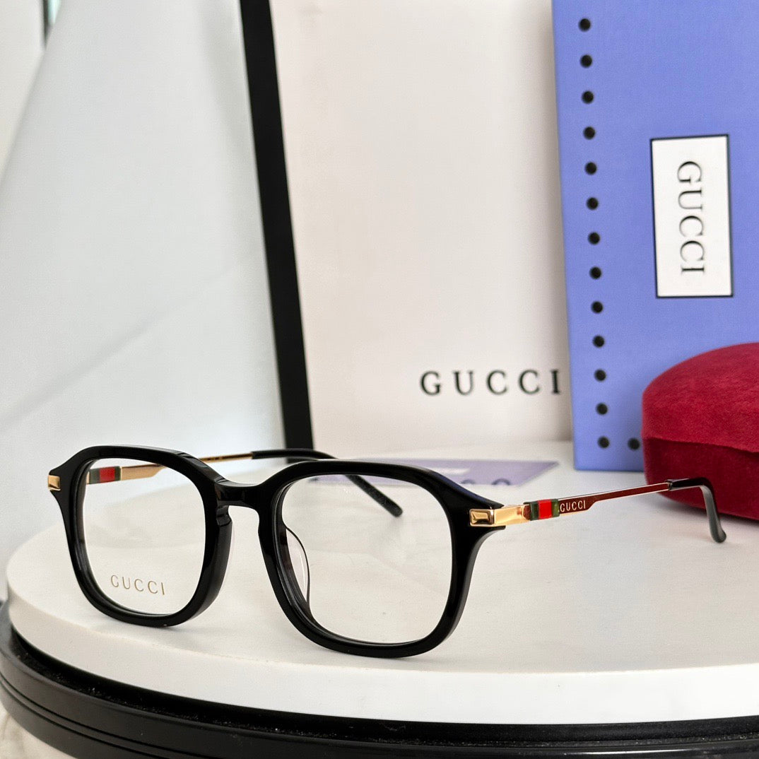Gucci Inspired GG1891O Optical Glasses – Rectangular Acetate–Metal Frame