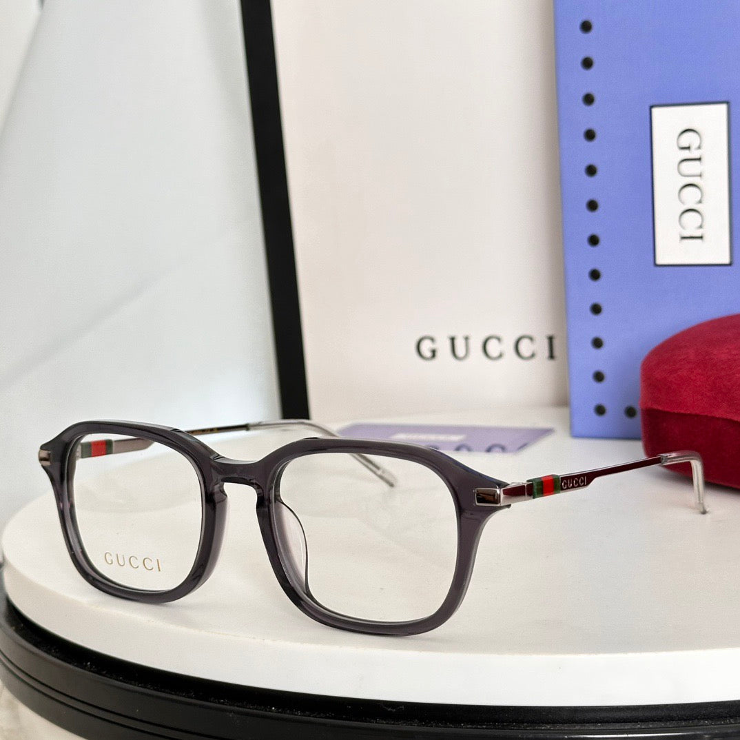 Gucci Inspired GG1891O Optical Glasses – Rectangular Acetate–Metal Frame