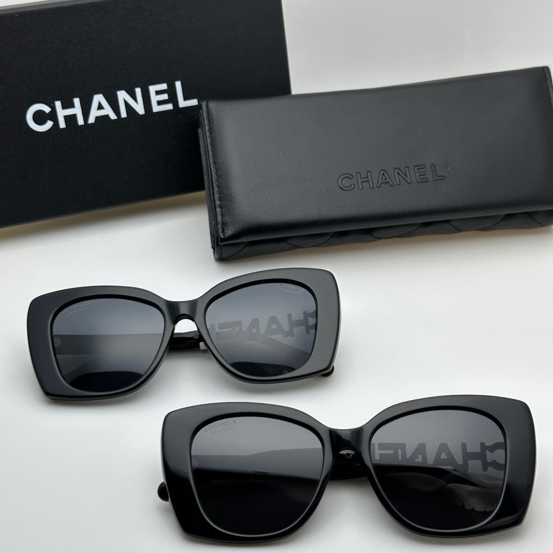 Chanel CH5422B Rectangular Crystal Logo Sunglasses (Inspired, 1:1 Mirror Quality)