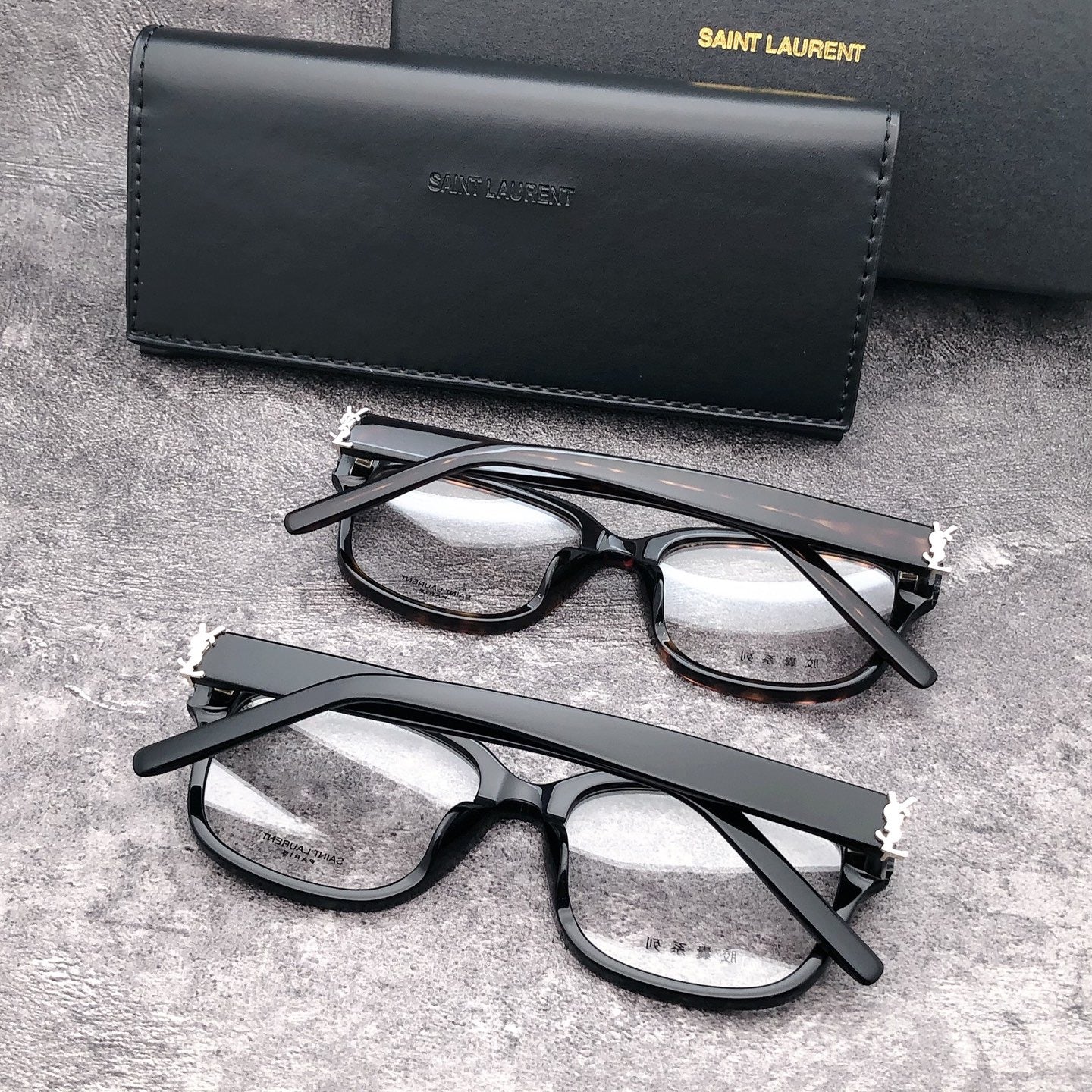 Inspired Saint Laurent SLM150/F – Bold Rectangular Eyeglasses (1:1 Mirror Quality)