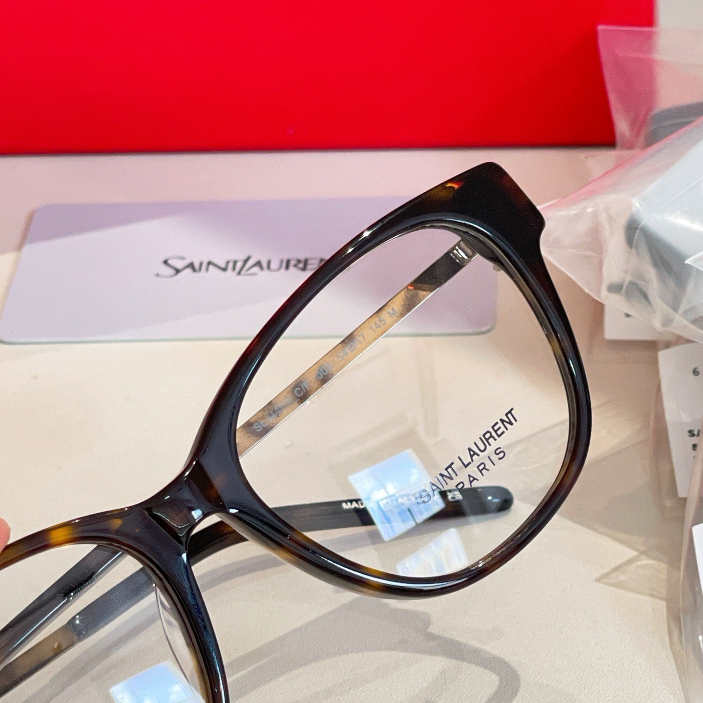 Inspired Saint Laurent SL M480-C/F – Classic Square Optical Eyeglasses (1:1 Mirror Quality)- Tortoise