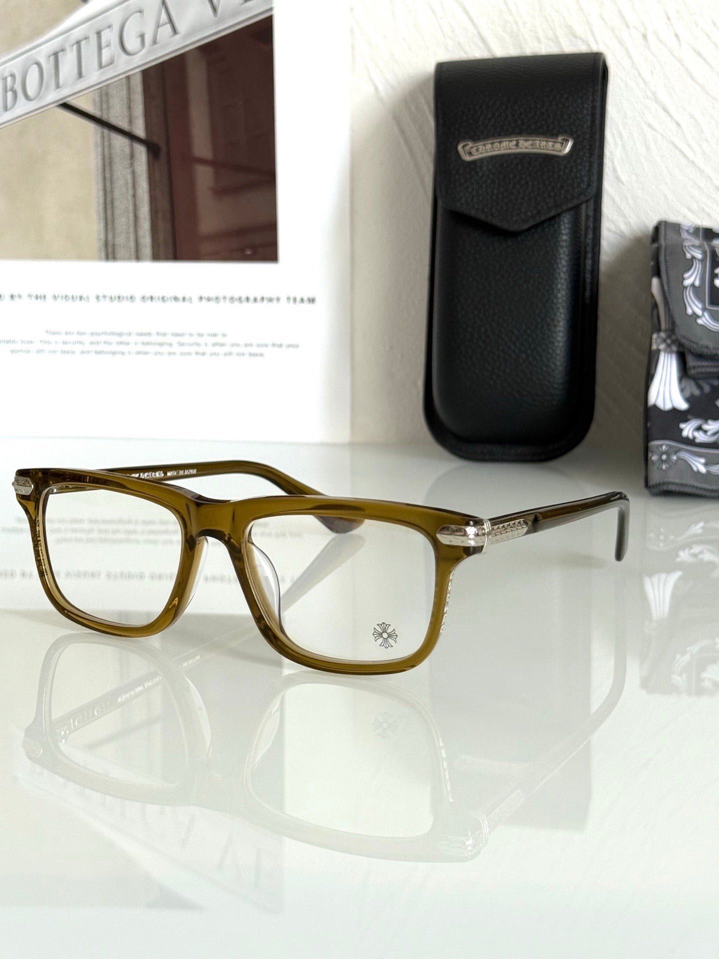 Inspired Chrome Hearts LITTLE DINGER – Square Acetate Eyeglasses (1:1 Mirror Quality)
