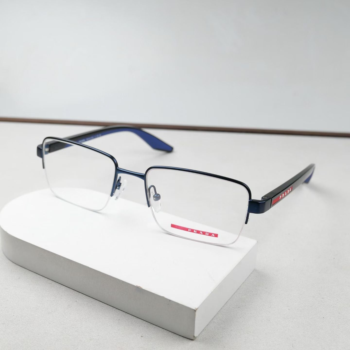 Inspired Prada VPS51S – Semi-Rimless Rectangular Optical Eyeglasses (1:1 Mirror Quality)
