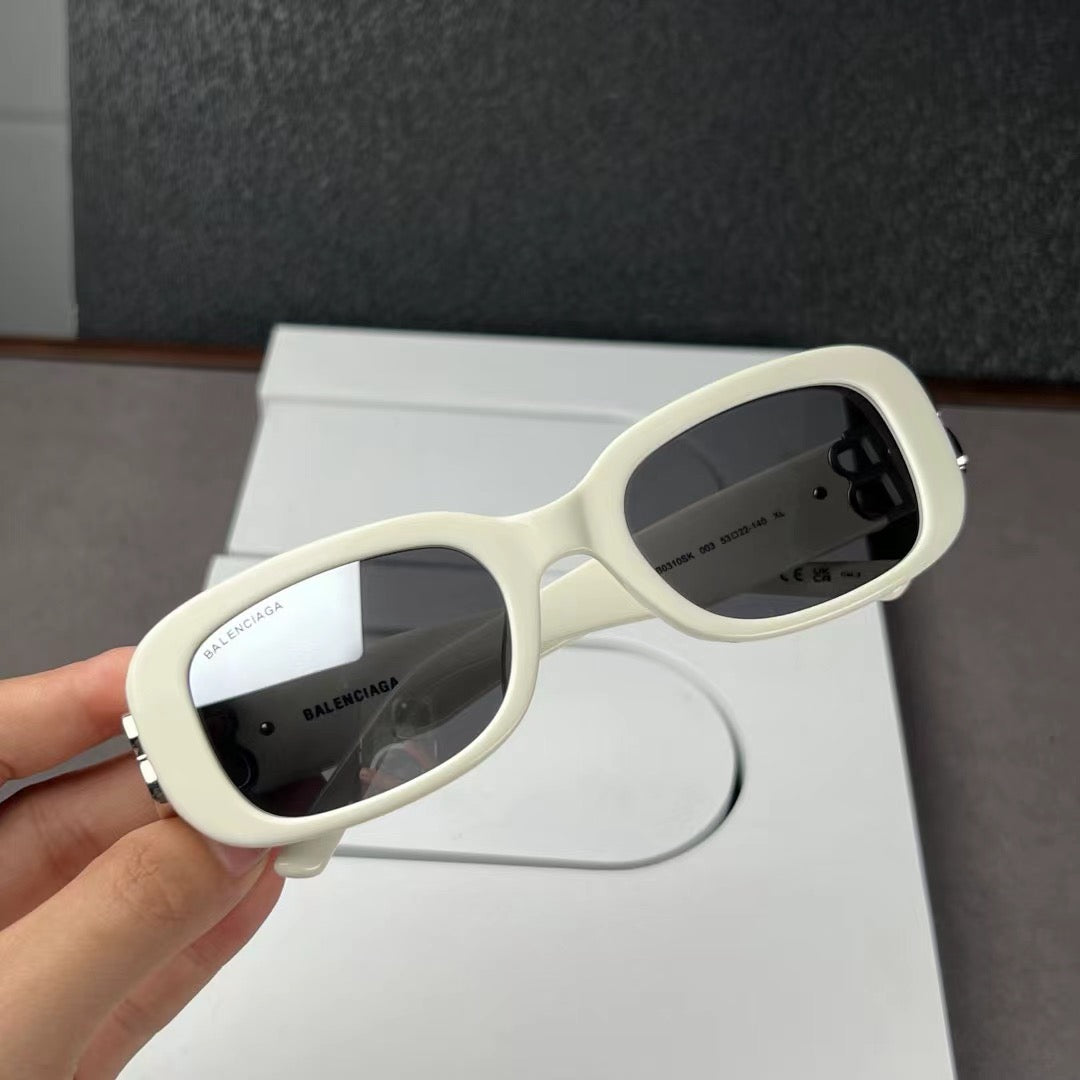 Inspired Balenciaga BB0310SK – Bold Rectangle Sunglasses with Double B Logo (1:1 Mirror Quality)