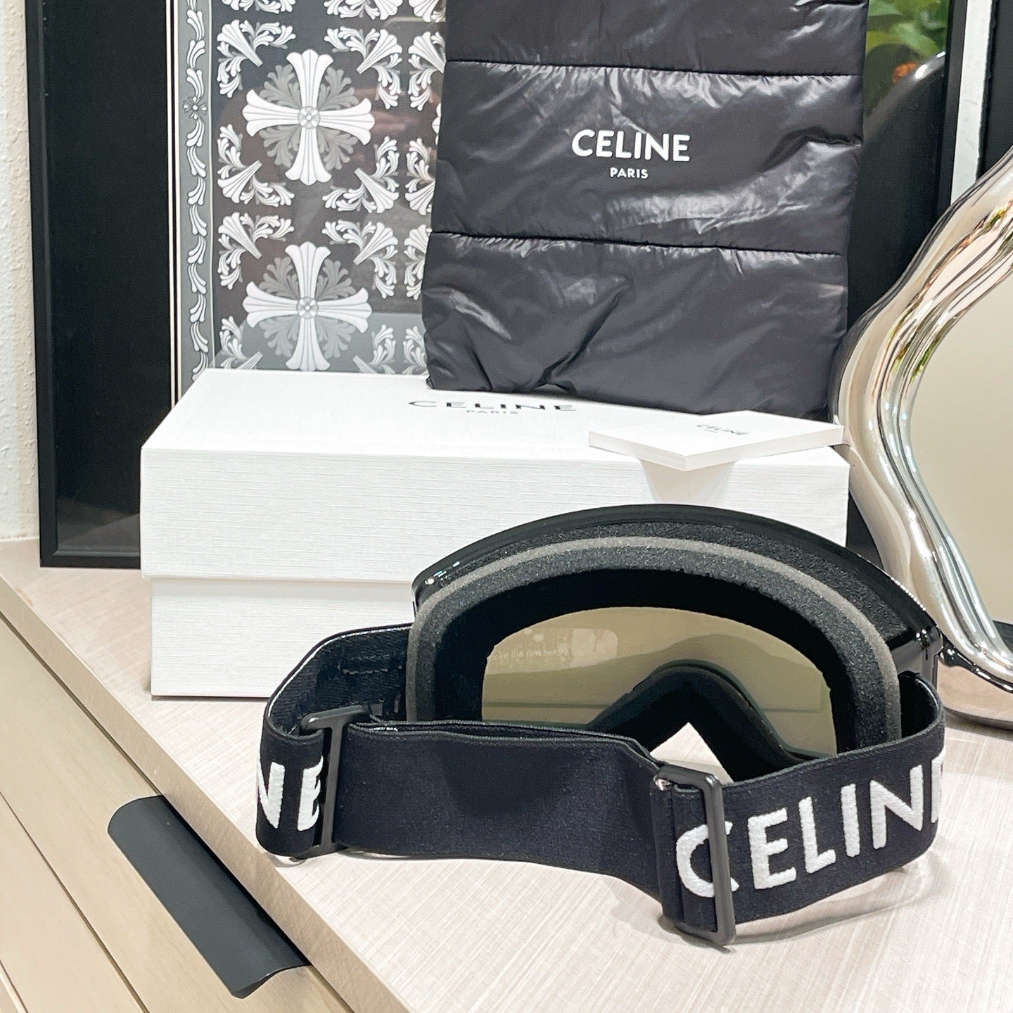 Inspired Celine Ski Goggles – Oversized Shield Design (Unisex)