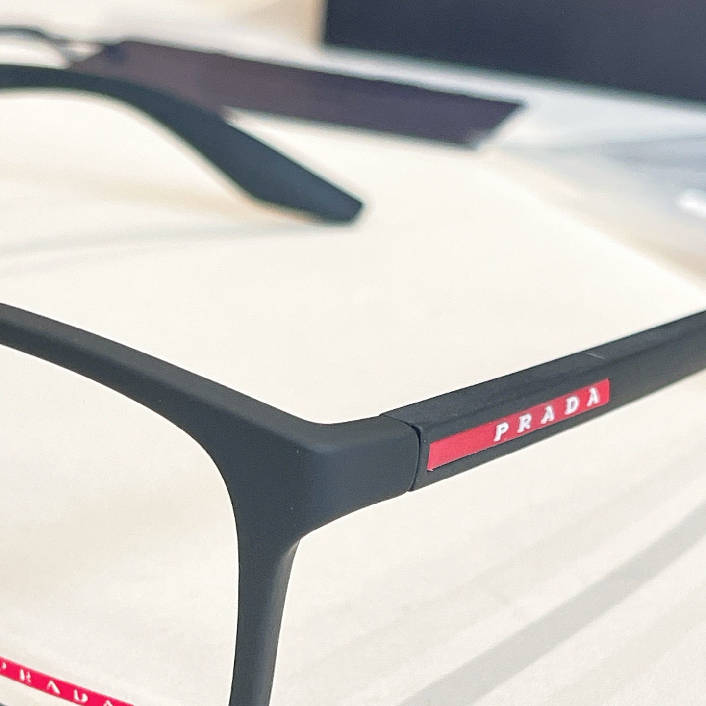 Inspired Prada VPR 01Q – Rectangular Black Eyeglasses (1:1 Mirror Quality)