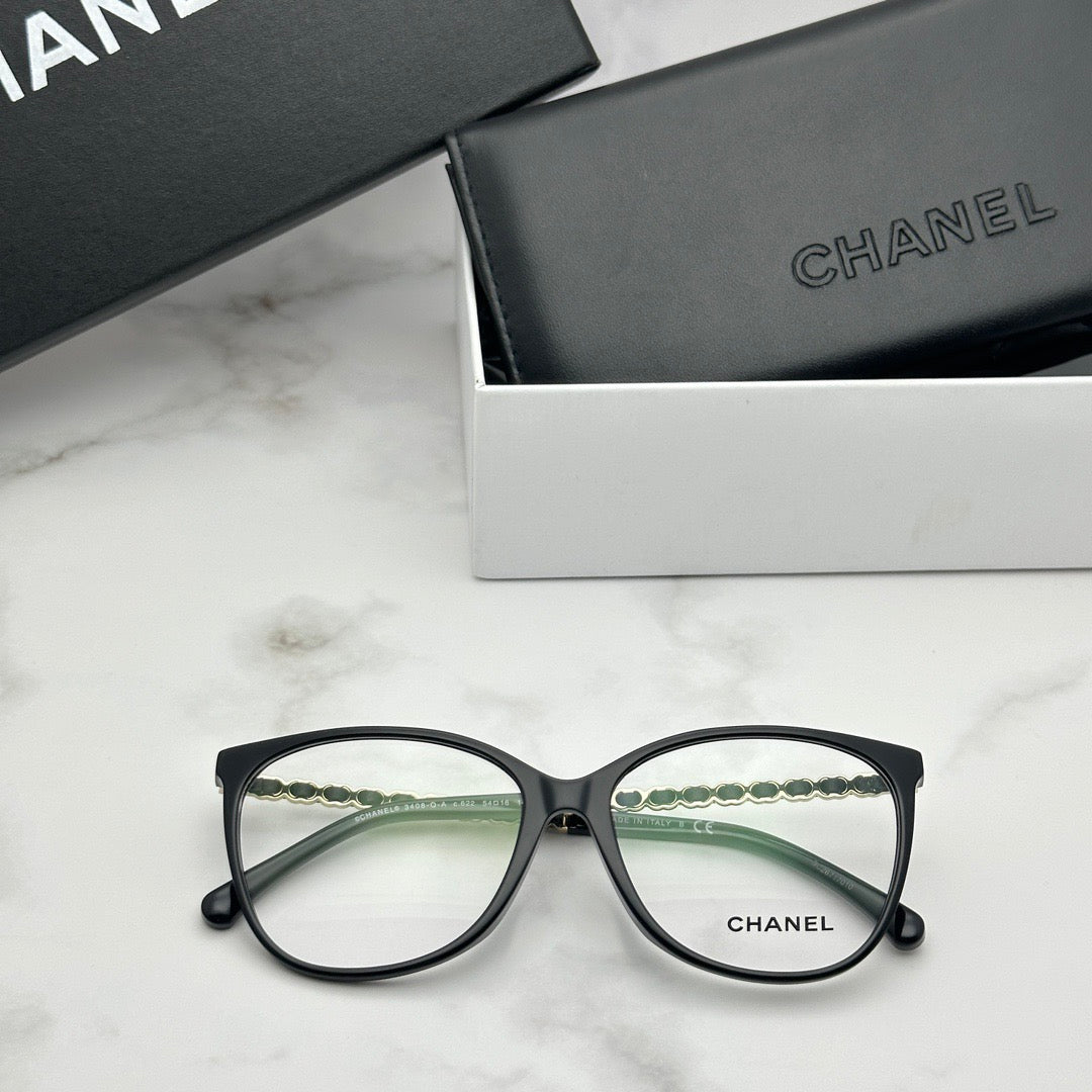 Inspired Chanel CH3408 – Woven Leather-Detail Eyeglasses (1:1 Mirror Quality)