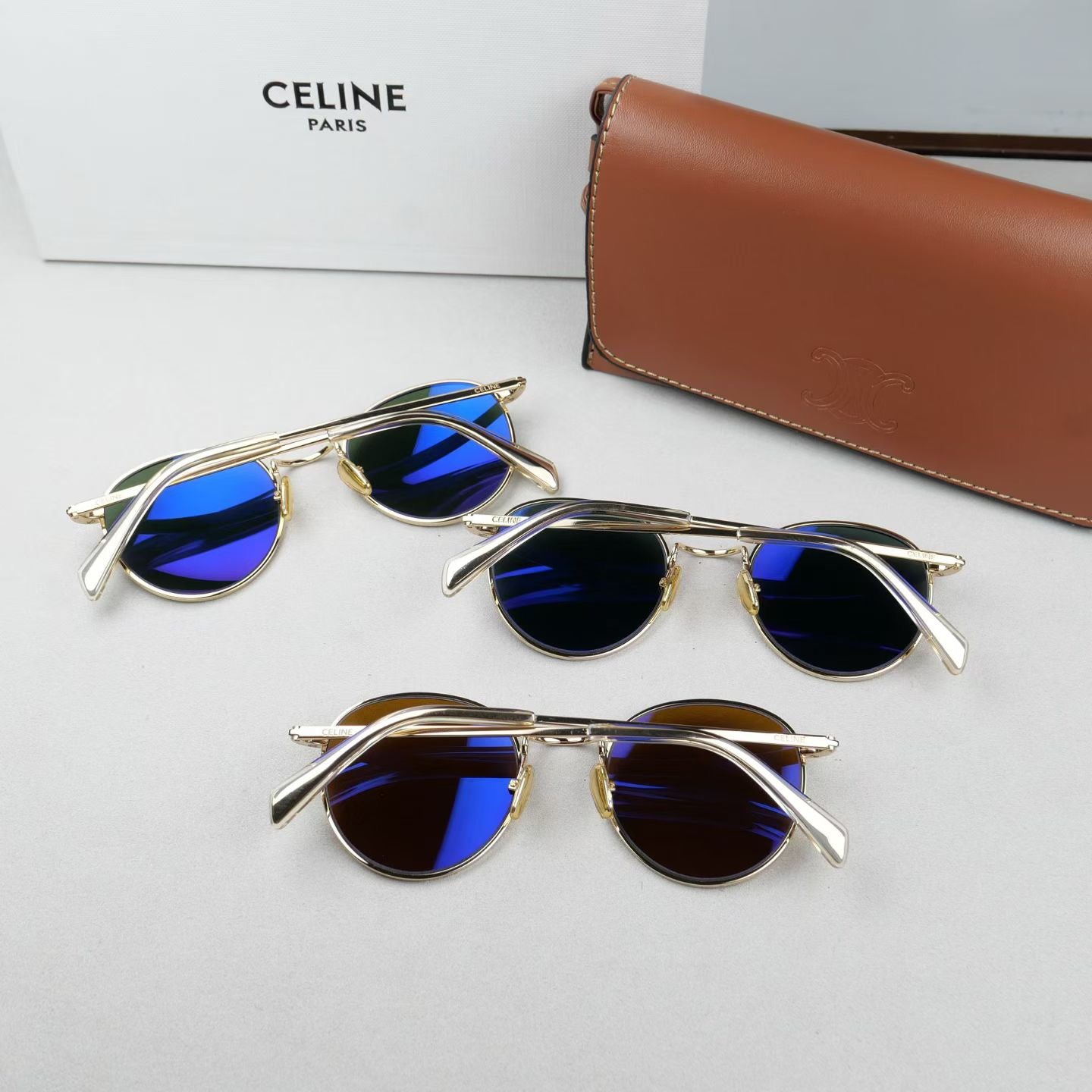 Inspired Celine CL40100U – Round Vintage Metal Sunglasses (1:1 Mirror Quality)