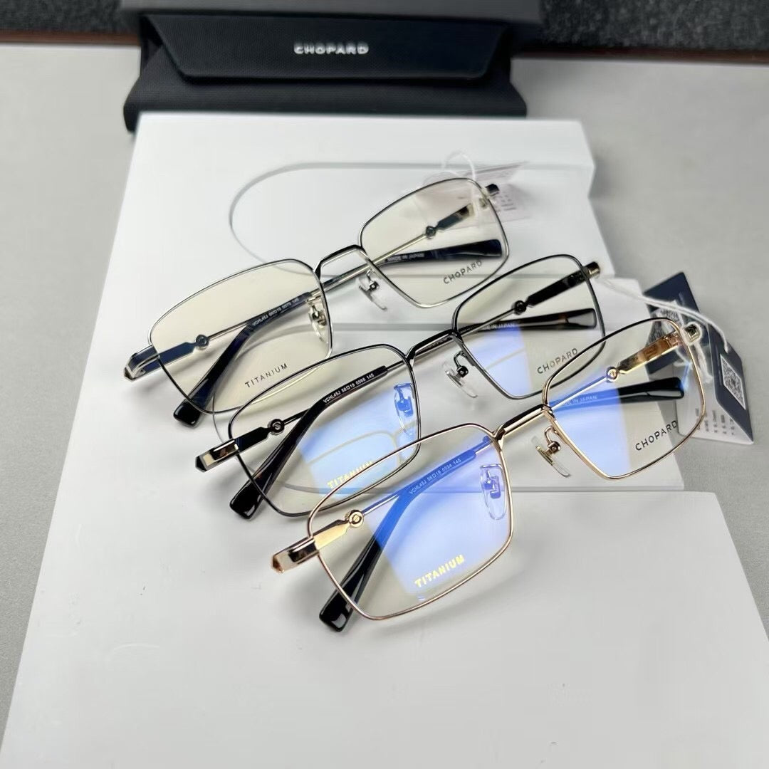 Inspired Chopard VCHI45J – Luxury Square Titanium Eyeglasses (1:1 Mirror Quality)