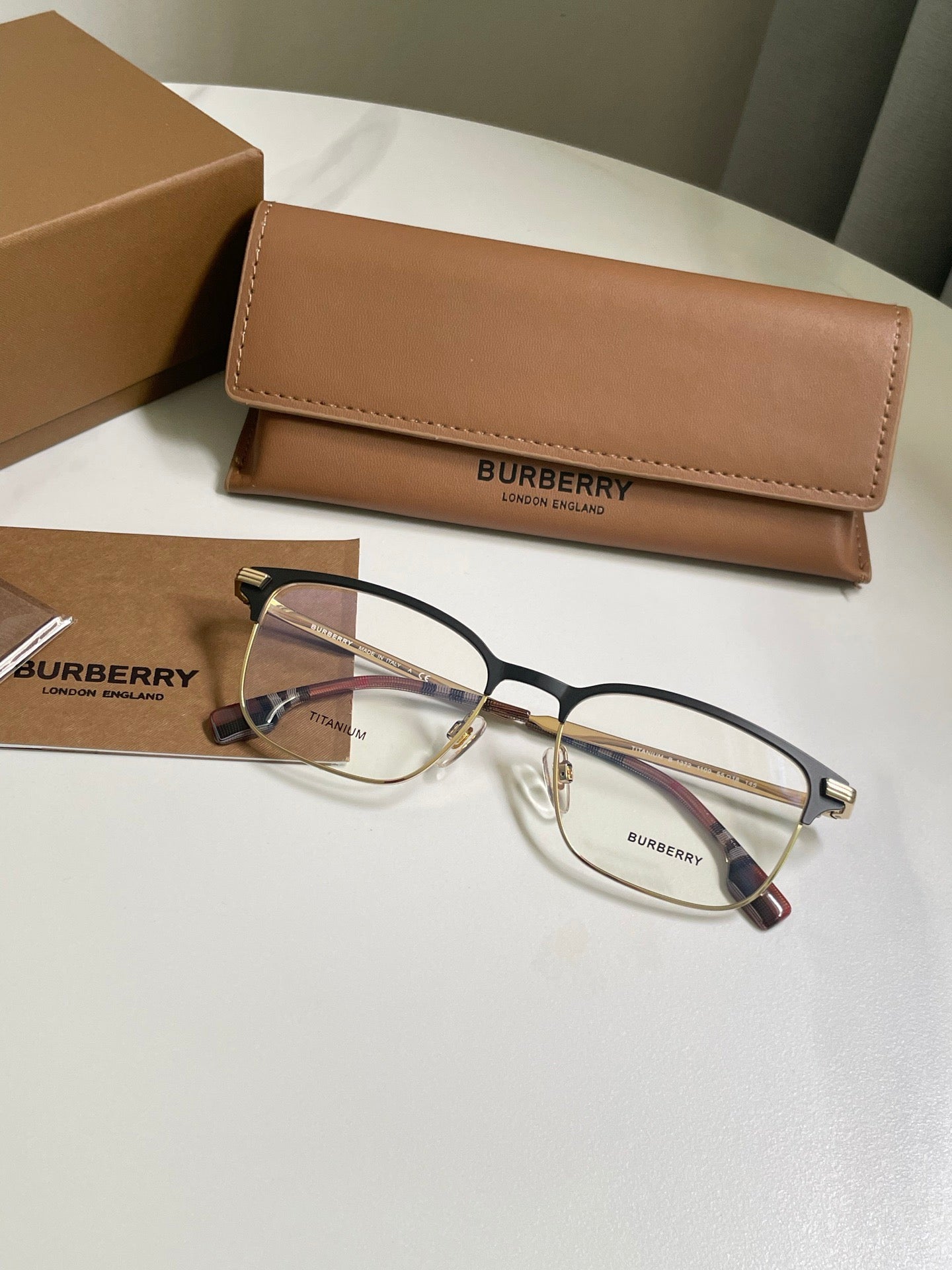 Inspired Burberry BE1372 – Business Rectangle Titanium Optical Eyeglasses (1:1 Mirror Quality)