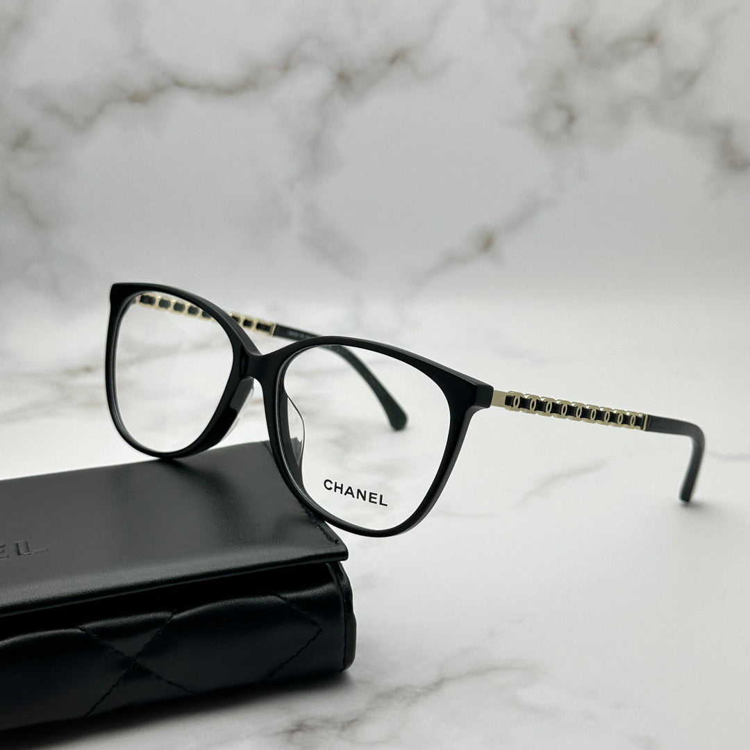 Inspired Chanel CH3408 – Woven Leather-Detail Eyeglasses (1:1 Mirror Quality)
