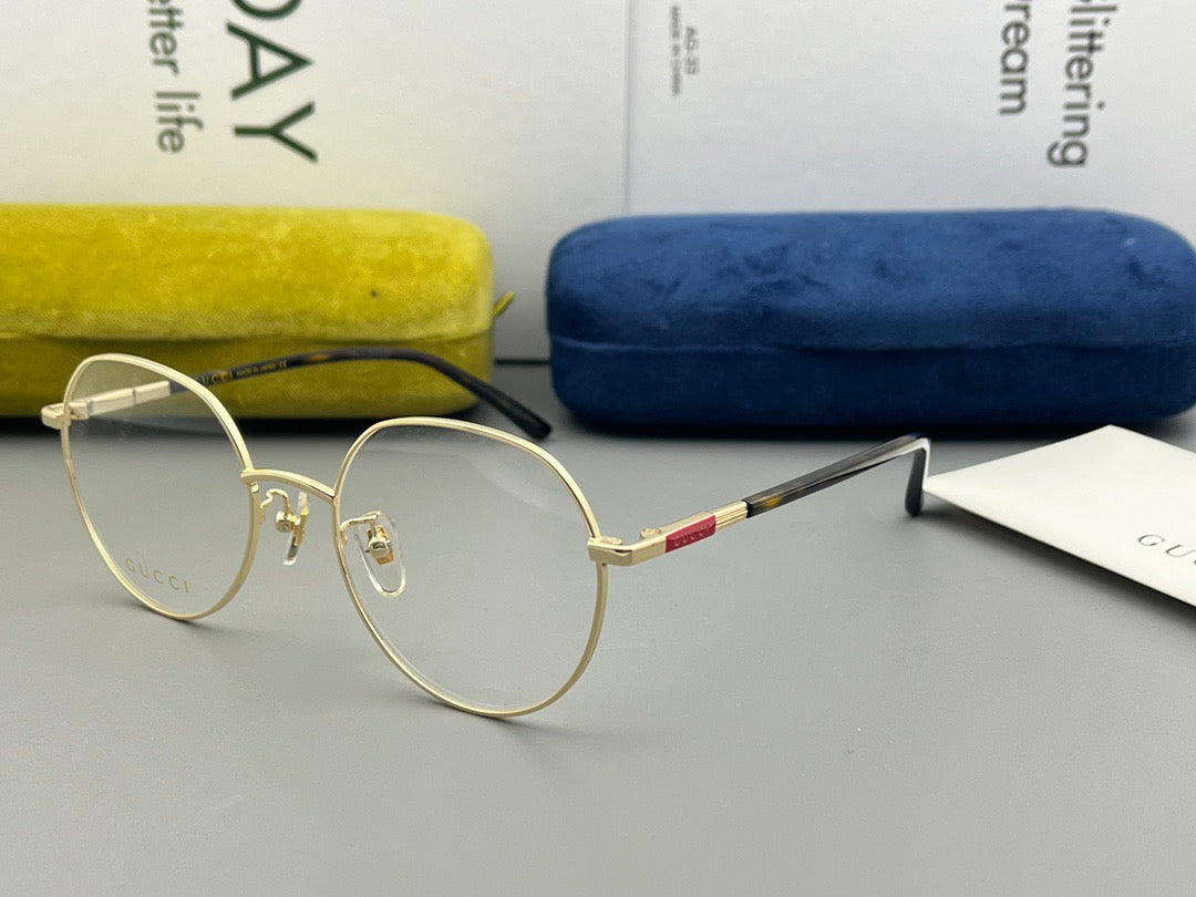 GG1349O Inspired Round Metal Optical Glasses – Lightweight Irregular Frame