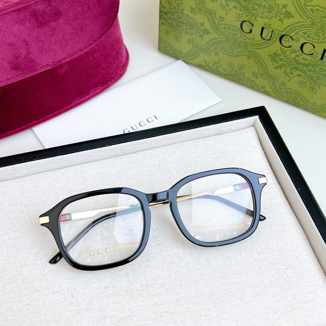 Gucci Inspired GG1891O Optical Glasses – Rectangular Acetate–Metal Frame