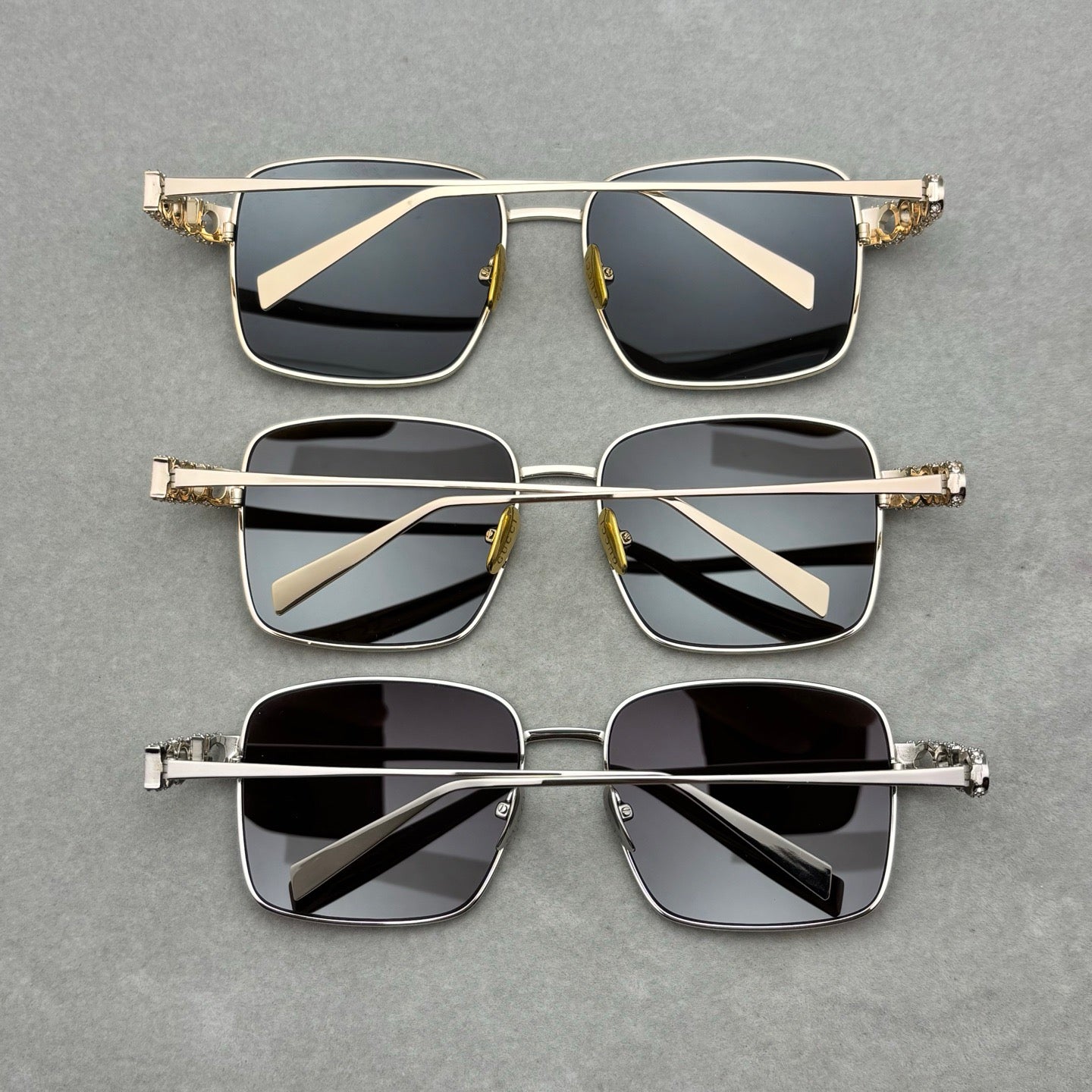 Inspired Gucci GG1937S – Crystal Logo Square Sunglasses (1:1 Mirror Quality)