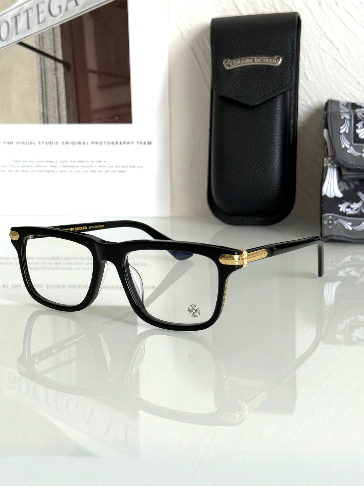 Inspired Chrome Hearts LITTLE DINGER – Square Acetate Eyeglasses (1:1 Mirror Quality)