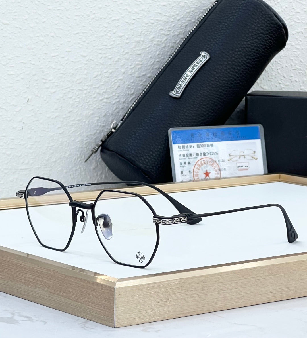 Inspired Chrome Hearts IRON MAN – Octagonal Pure Silver Optical Glasses (1:1 Mirror Quality)