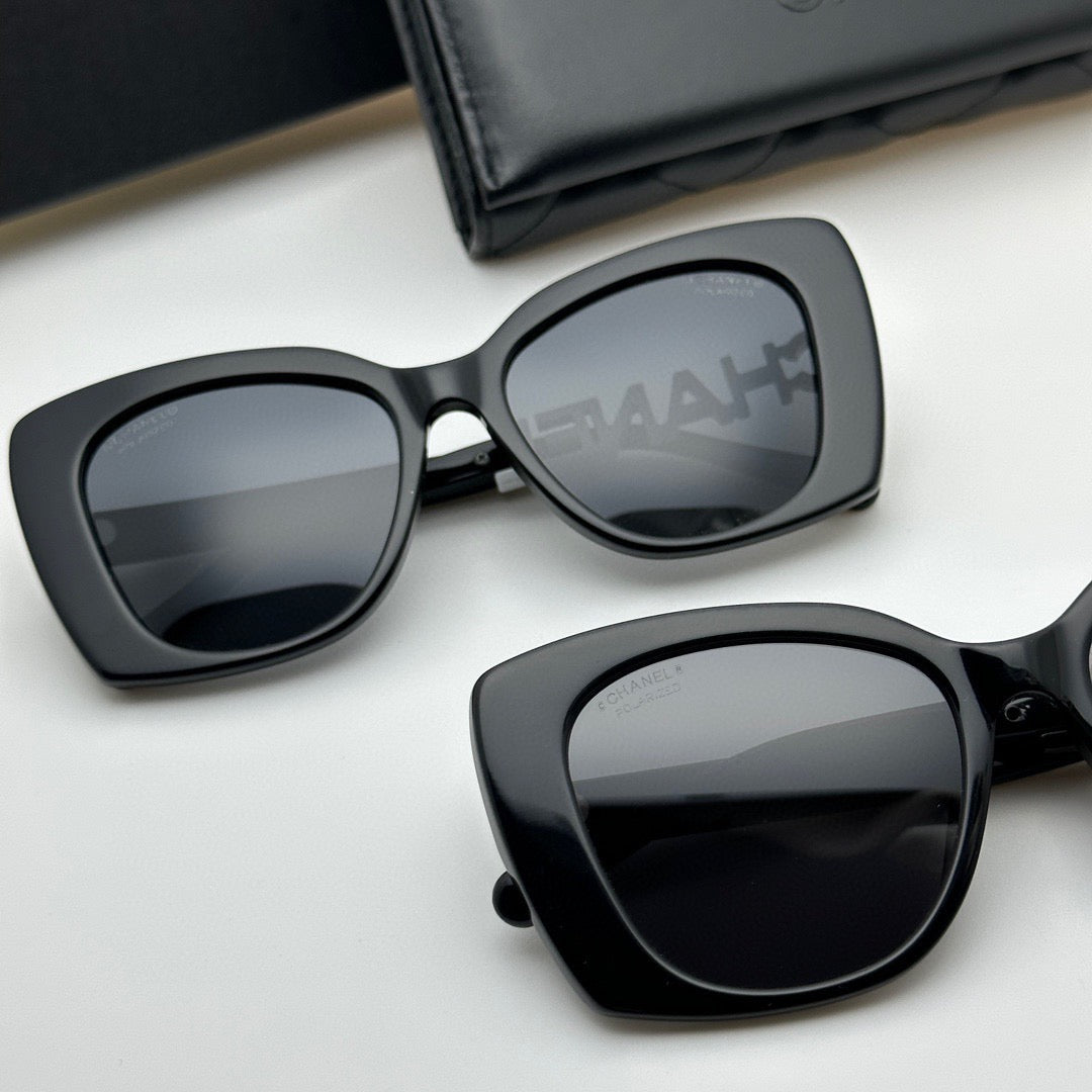 Chanel CH5422B Rectangular Crystal Logo Sunglasses (Inspired, 1:1 Mirror Quality)